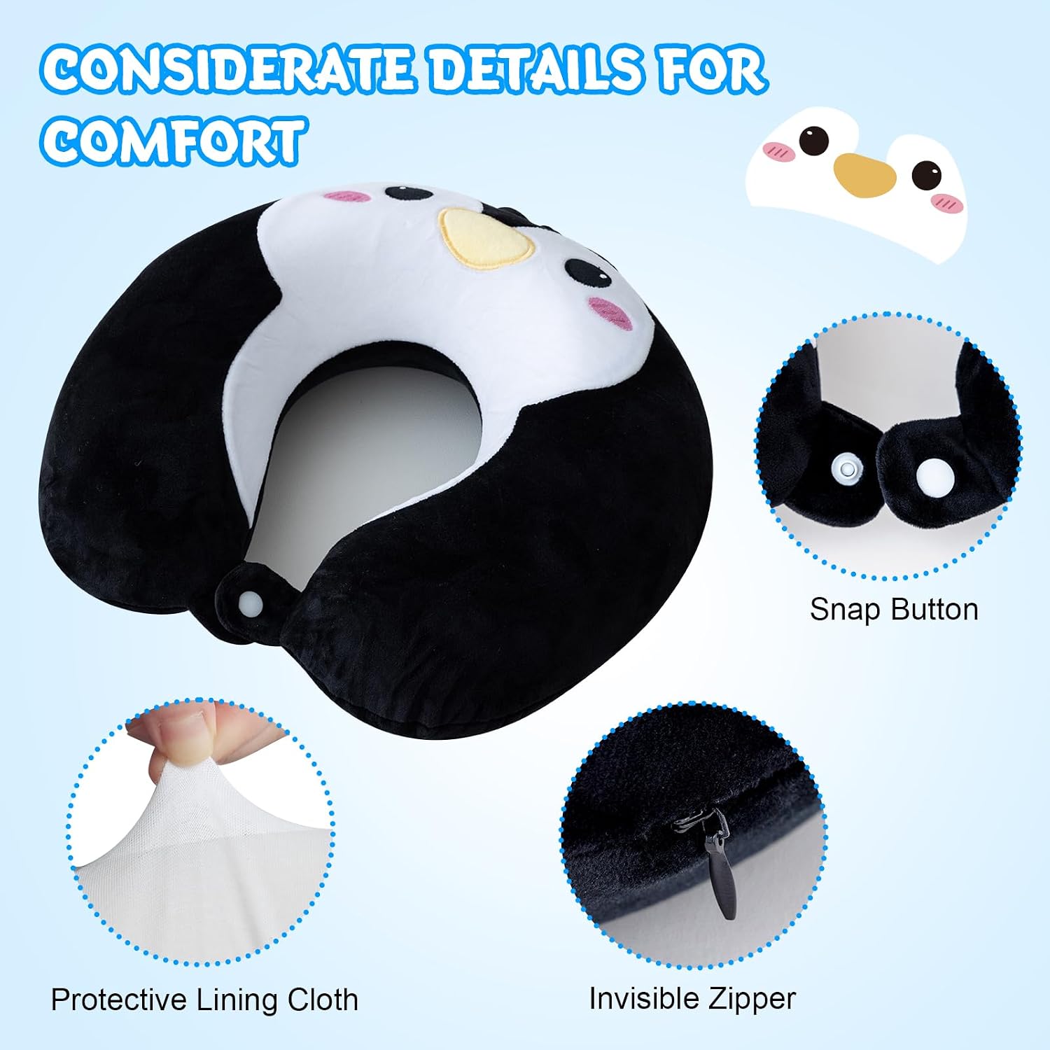 Thumbnail 6 de Cirorld Kids Travel Pillow 100% Memory Foam