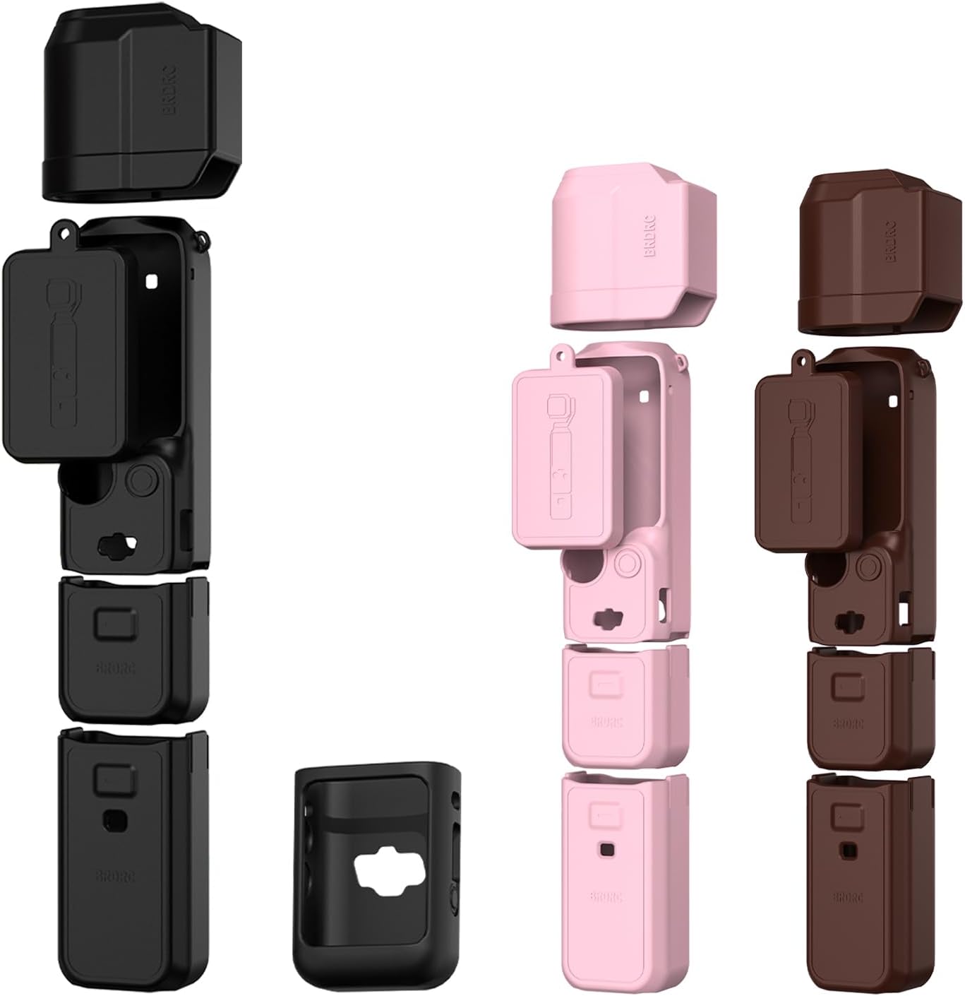 Detalle de BRDRC Pocket 3 Silicone Cover Protective Case Skin (Black) for DJI Osmo Pocket 3 Creator Combo