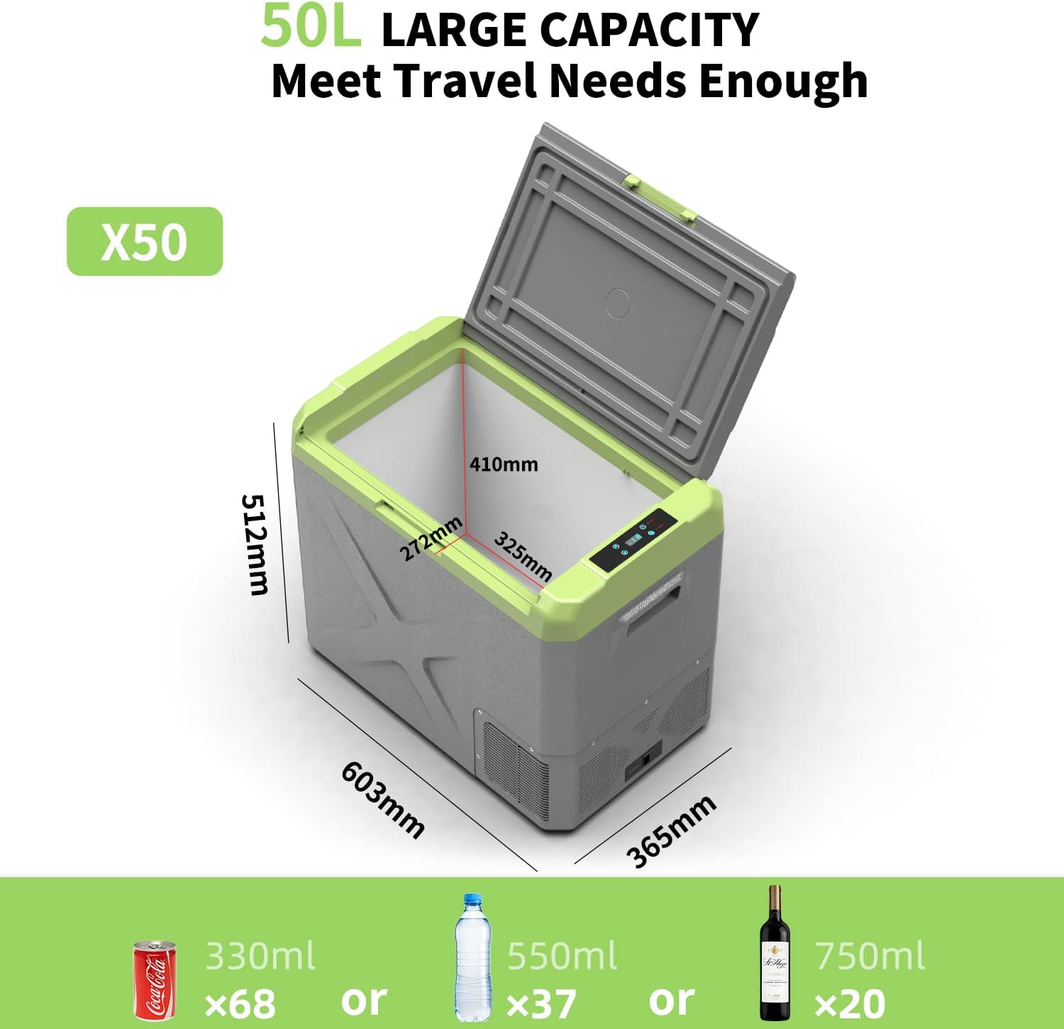 Thumbnail 5 de Alpicool X50 50L compressor fridge freezer