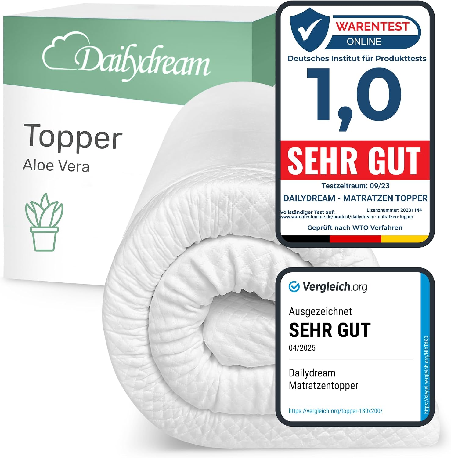 Detalle de Dailydream Matratzen Topper 90x190 5 cm