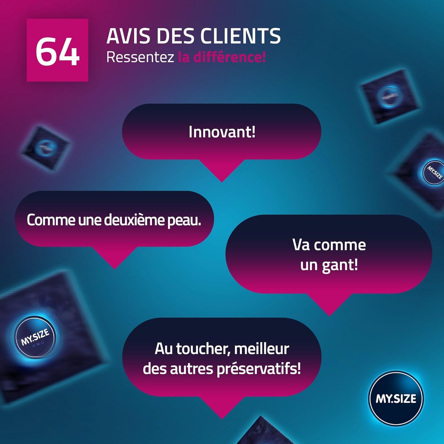 Thumbnail 6 de MY.SIZE PRO 36 ÉLITE — Préservatif en latex Vytex 64 mm (taille 6, XXL), 36 unités