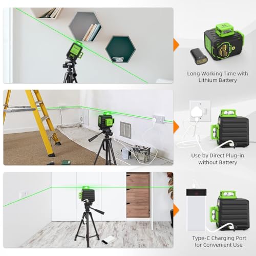 Detalle 2 de Huepar 3x360 Kreuzlinienlaser B03TP mit Stativset 47 Zoll
