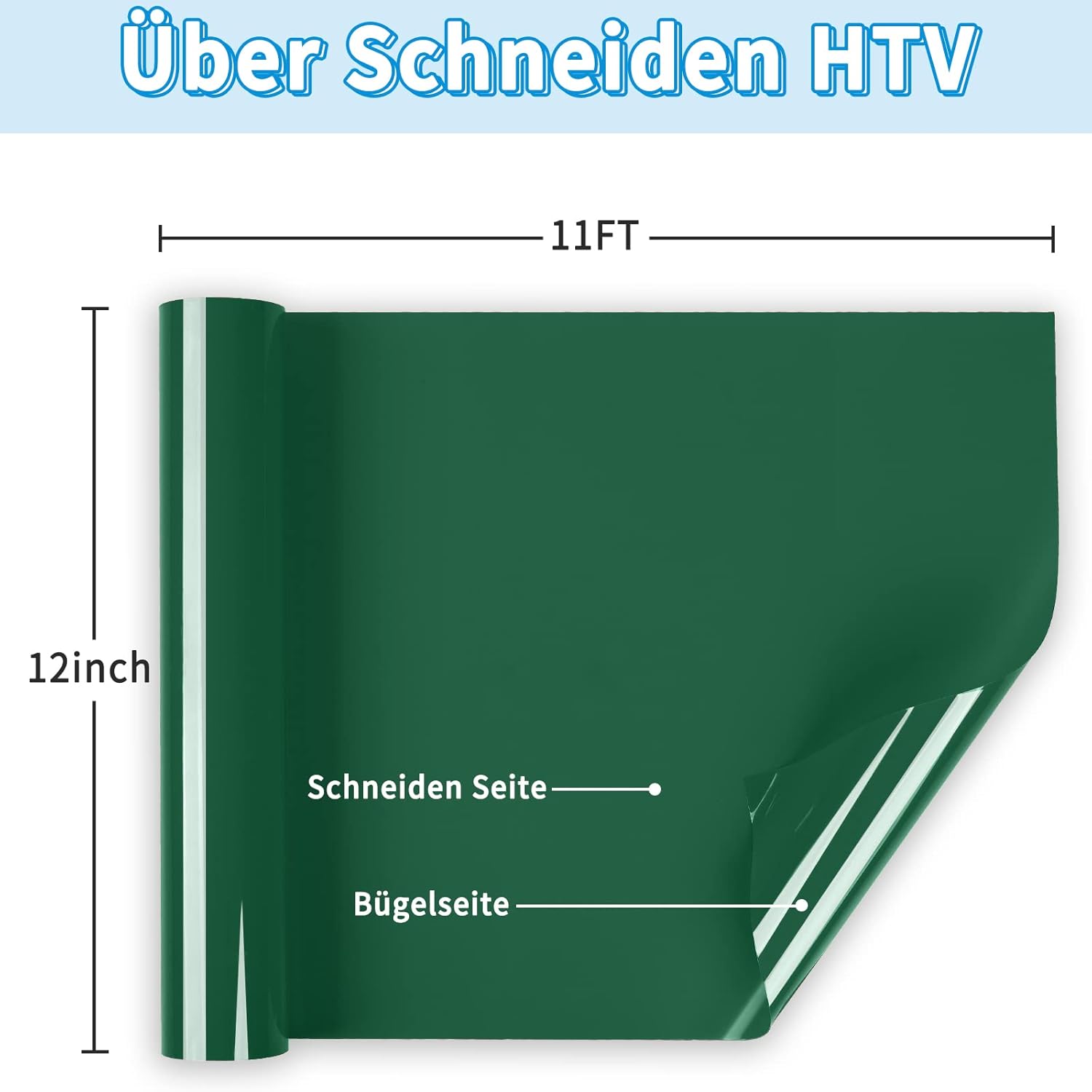 Thumbnail 2 de Prime Vinyl rouleau de vinyle à transfert thermique vert (11 m) pour Cricut Maker