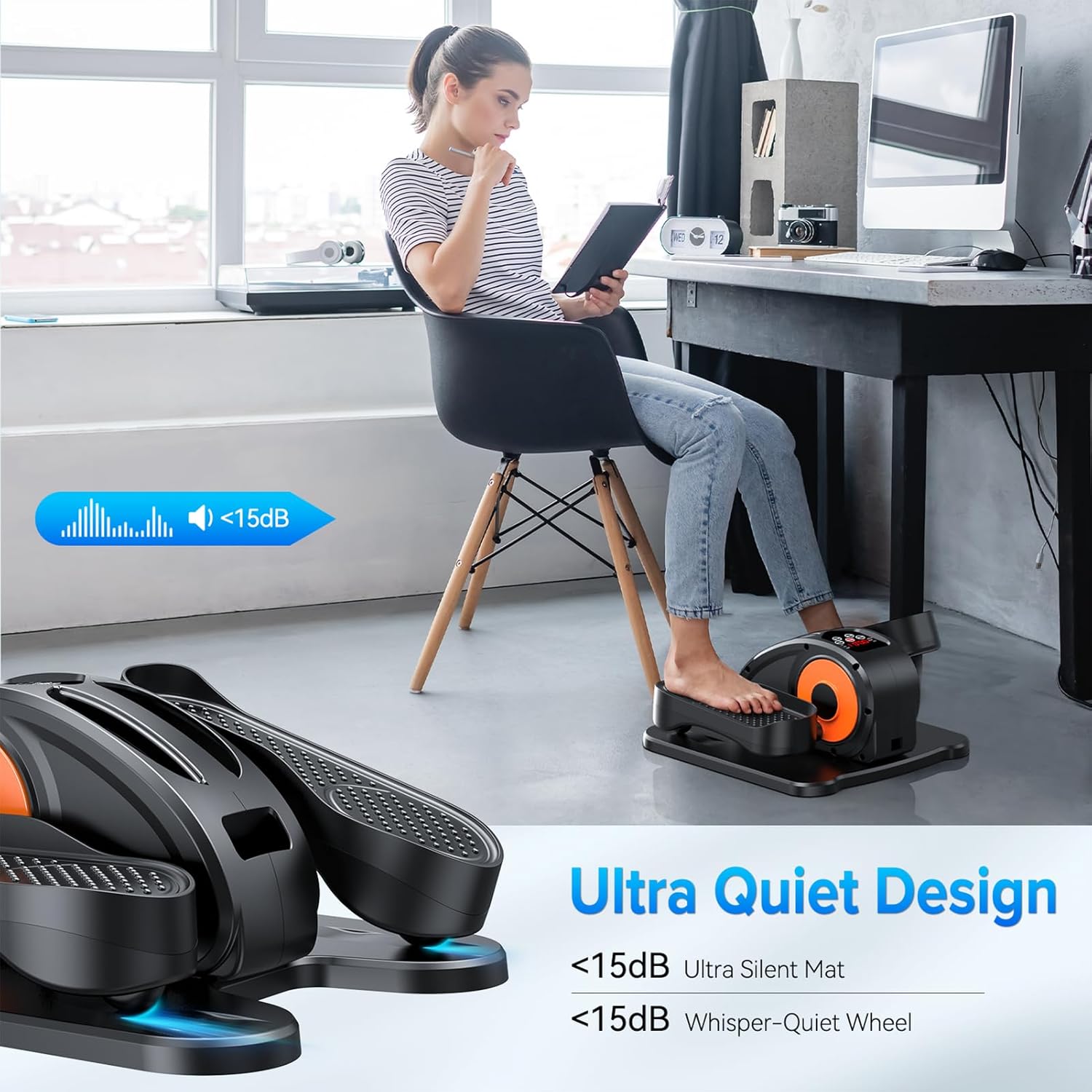 Thumbnail 2 de GUGTTR Under Desk Elliptical Machine 12-speed