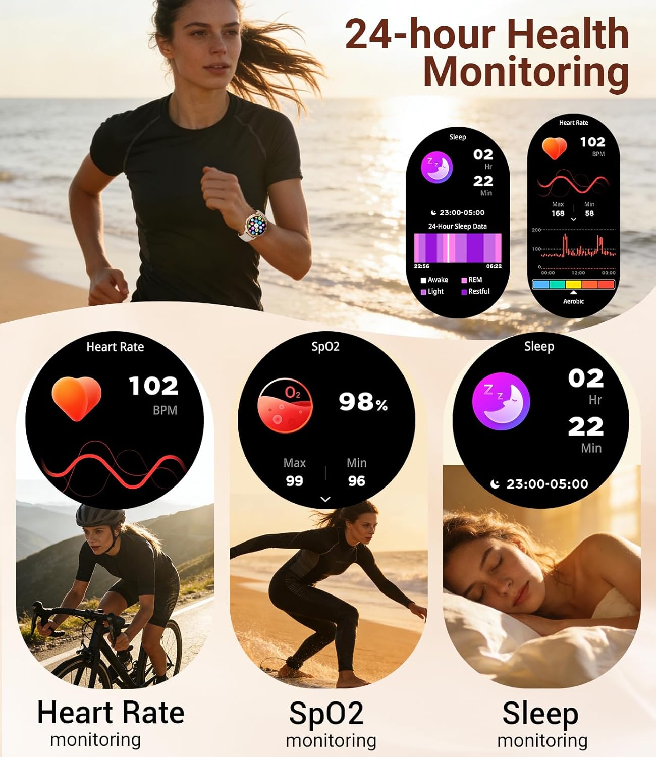 Thumbnail 4 de SUNKTA Smartwatch for Women 1.26-inch
