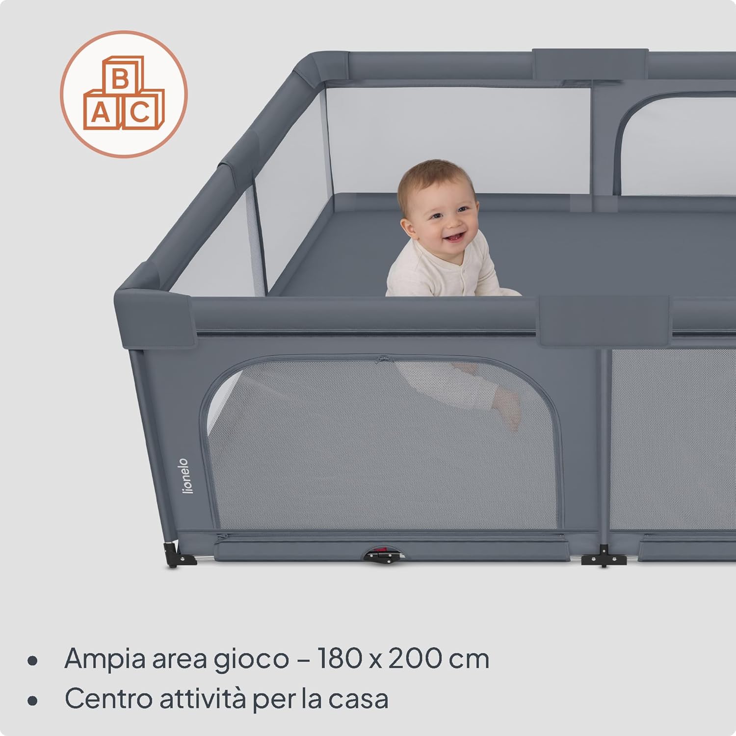 Thumbnail 1 de Lionelo Florence XL Easy Fold: Box per Bambini XL 180 x 200 cm, pronto all’uso e senza montaggio