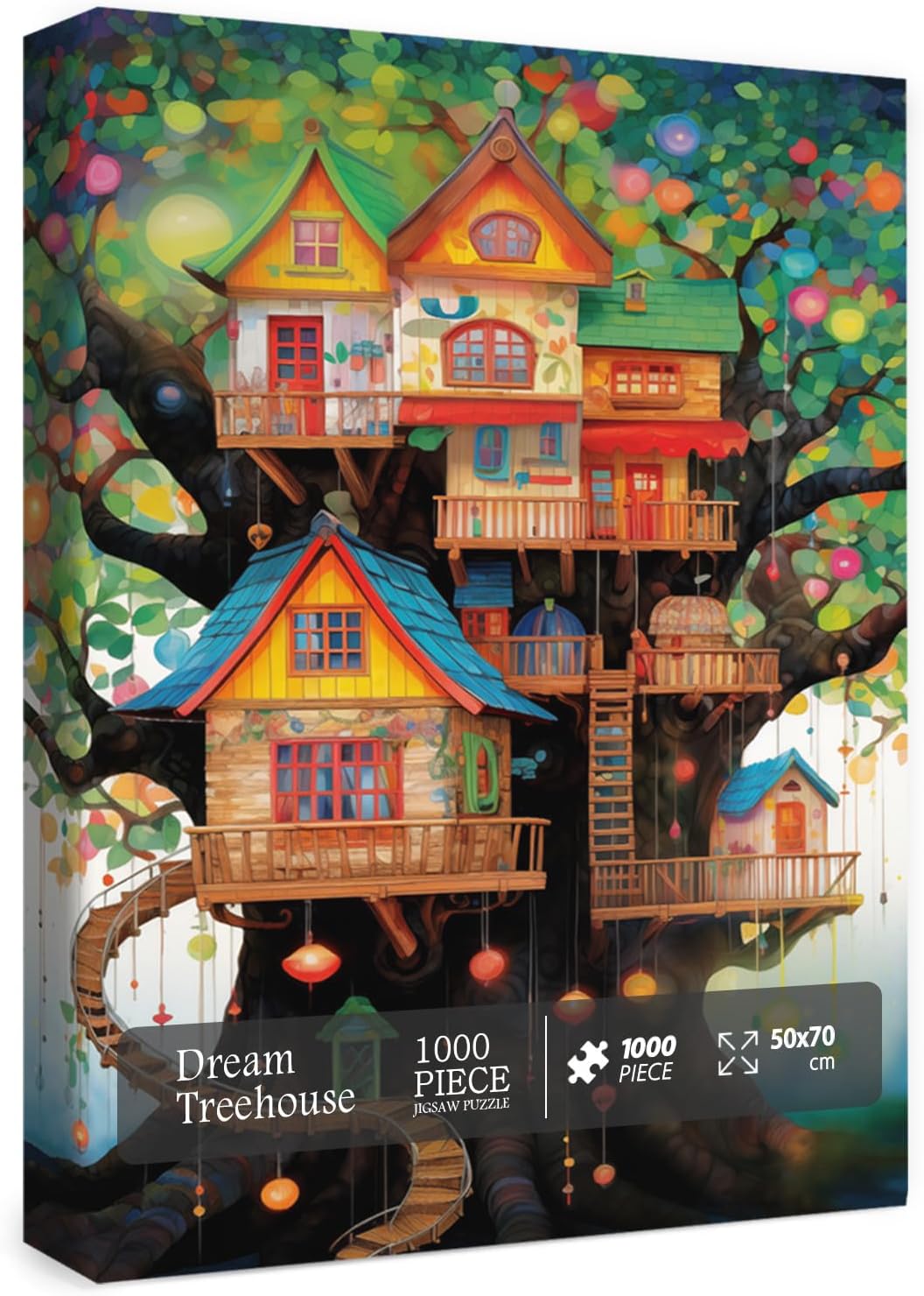 Detalle 2 de Tree House 1000-Piece Art Puzzle 🎨