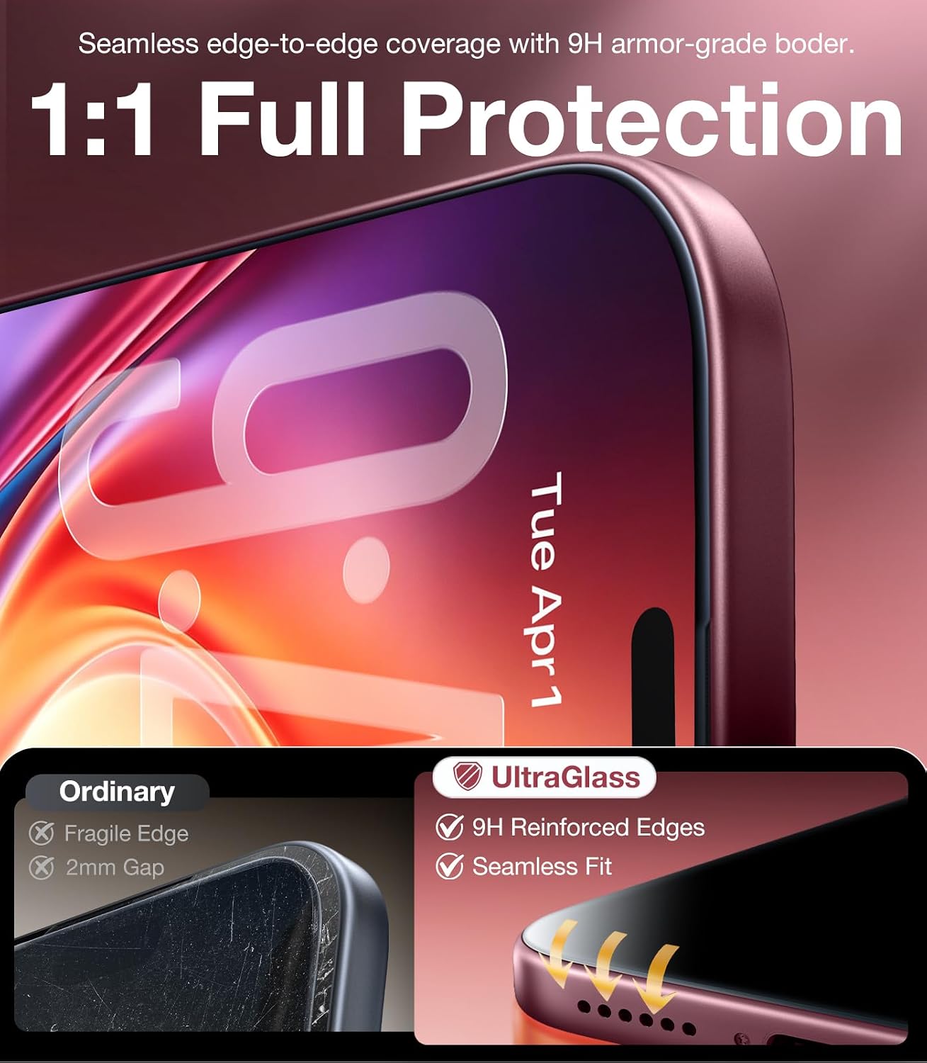 Thumbnail 6 de UltraGlass TOP 9H+ Armor Privacy Screen Protector for iPhone 18 Pro Max, 2-Pack