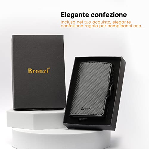 Thumbnail 6 de Bronzi Portafoglio Porta Carte Credit & Porta Tessere con protezione RFID – Slim, design italiano Blu