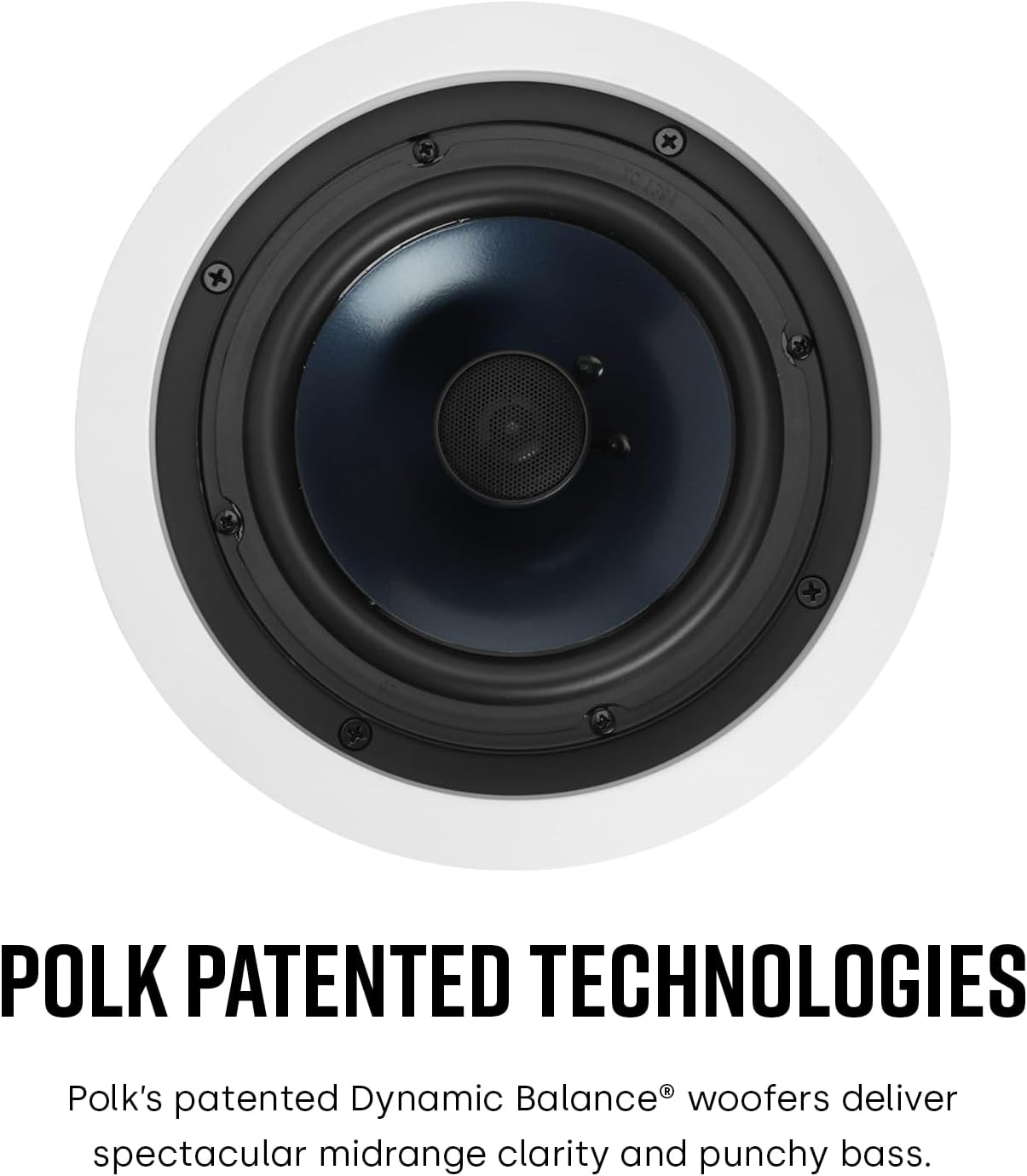 Detalle de Polk Audio RC60i 天井埋込型2ウェイスピーカー ペア、6.5インチ、耐湿素材