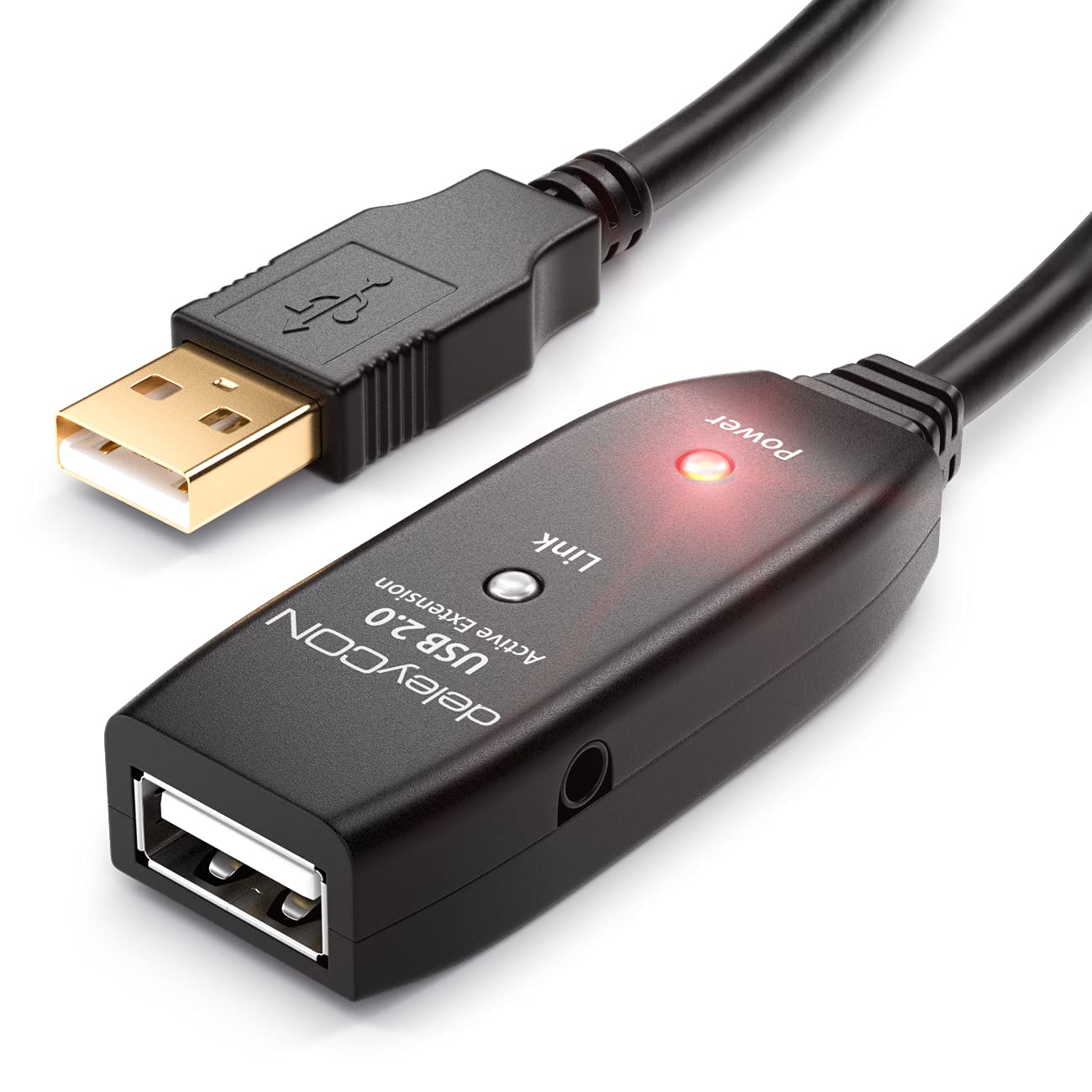 Thumbnail 6 de deleyCON 5m USB 2.0 Verlängerungkabel Repeater-Kabel Aktiv mit Signalverstärker – USB-A auf USB-A, Schwarz