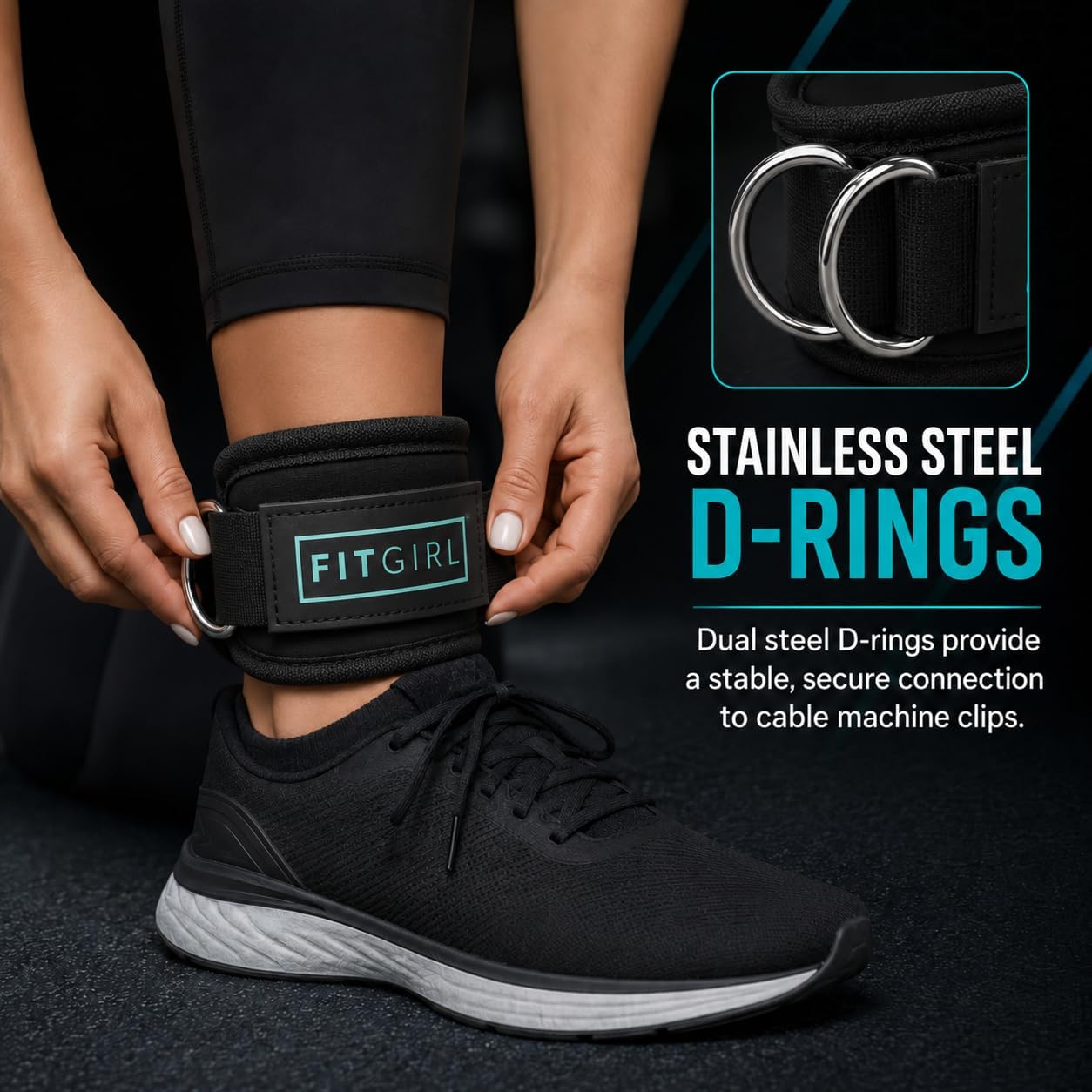 Thumbnail 5 de FITGIRL Ankle Strap for Cable Machine for Glute Kickbacks