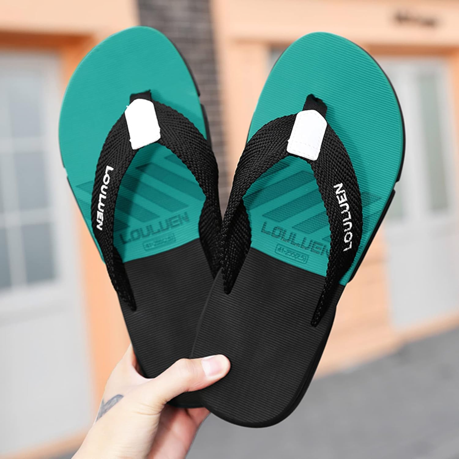 Thumbnail 2 de CELANDA Flip-On Zehentrenner Herren – Strand- & Freizeitflip-Flops (EU 35–45), Grün, Größe 42