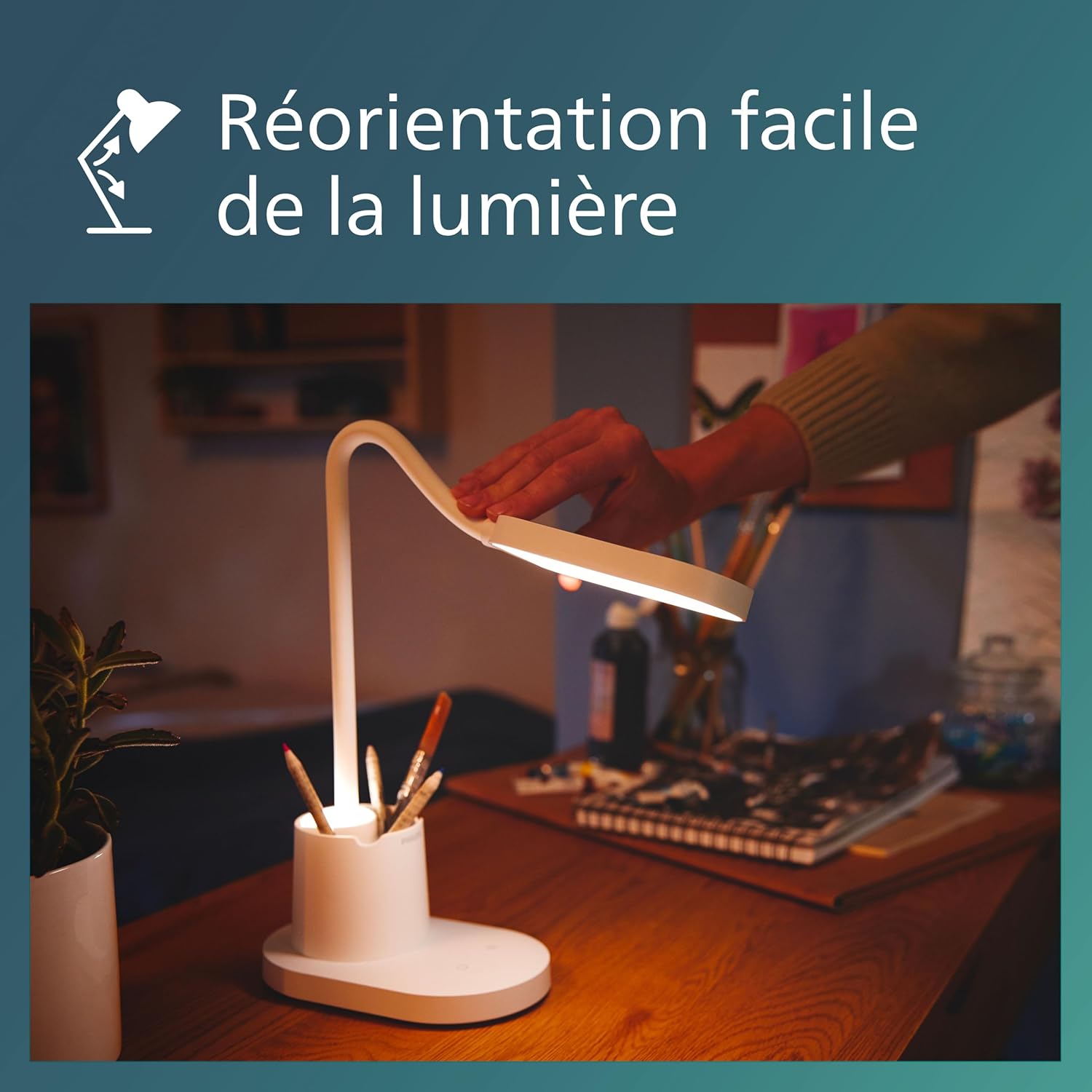 Thumbnail 5 de Philips lampe de table LED portable Blanc