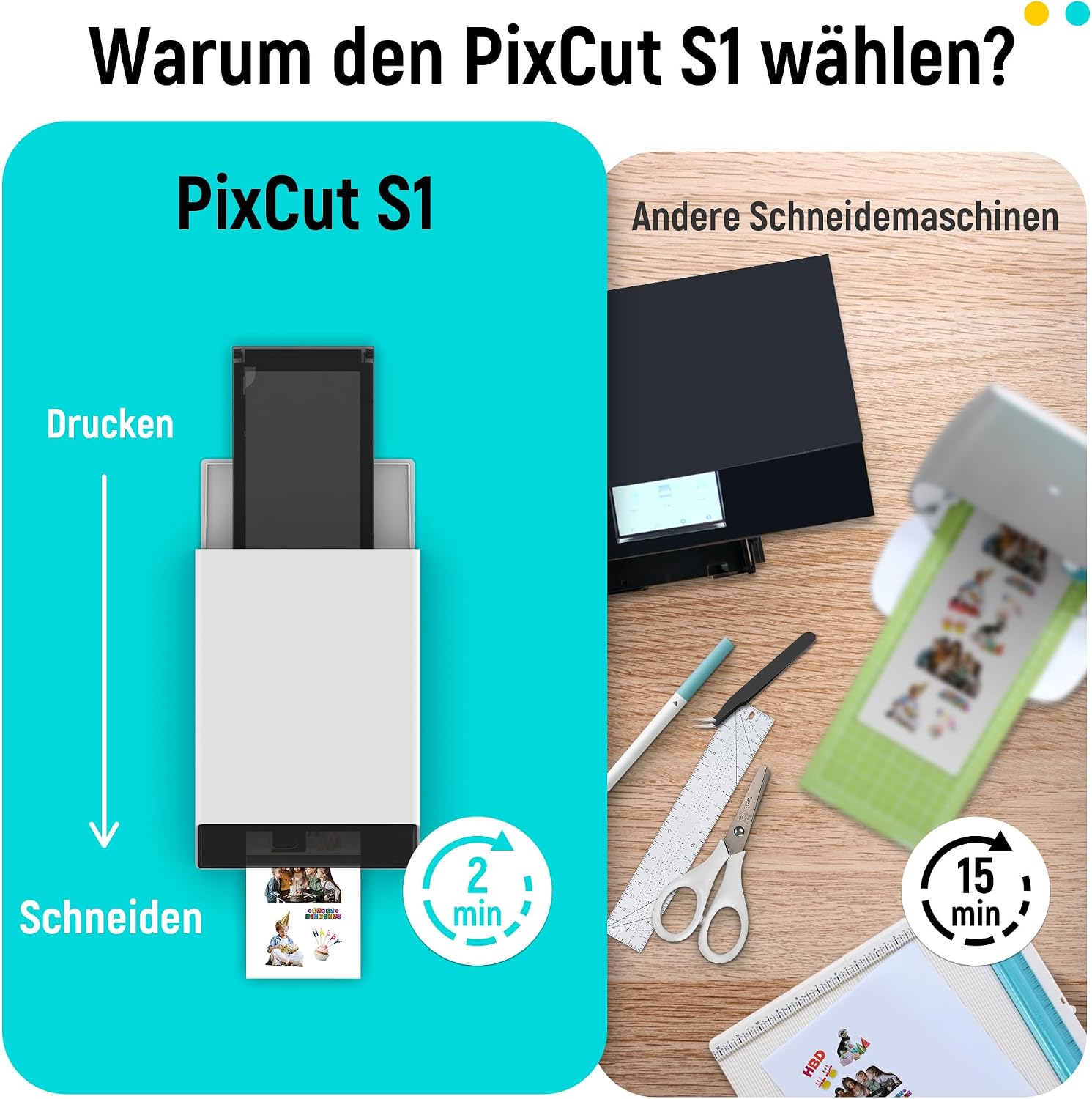 Detalle de Liene PixCut S1 – All-in-One Fotodrucker, Aufkleberdrucker und Schneidemaschine