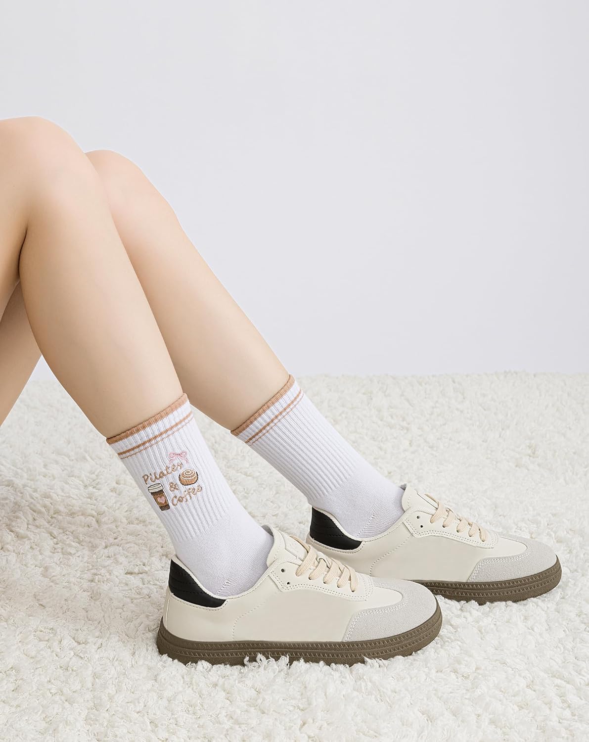 Thumbnail 2 de Yawlsow Pilates Grip Socks for Women: Non-Slip, Fashion-Forward Footwear for Yoga and More