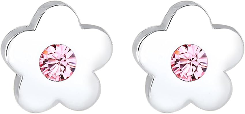 Detalle 2 de Elli Pendientes para niñas en plata 925, flor