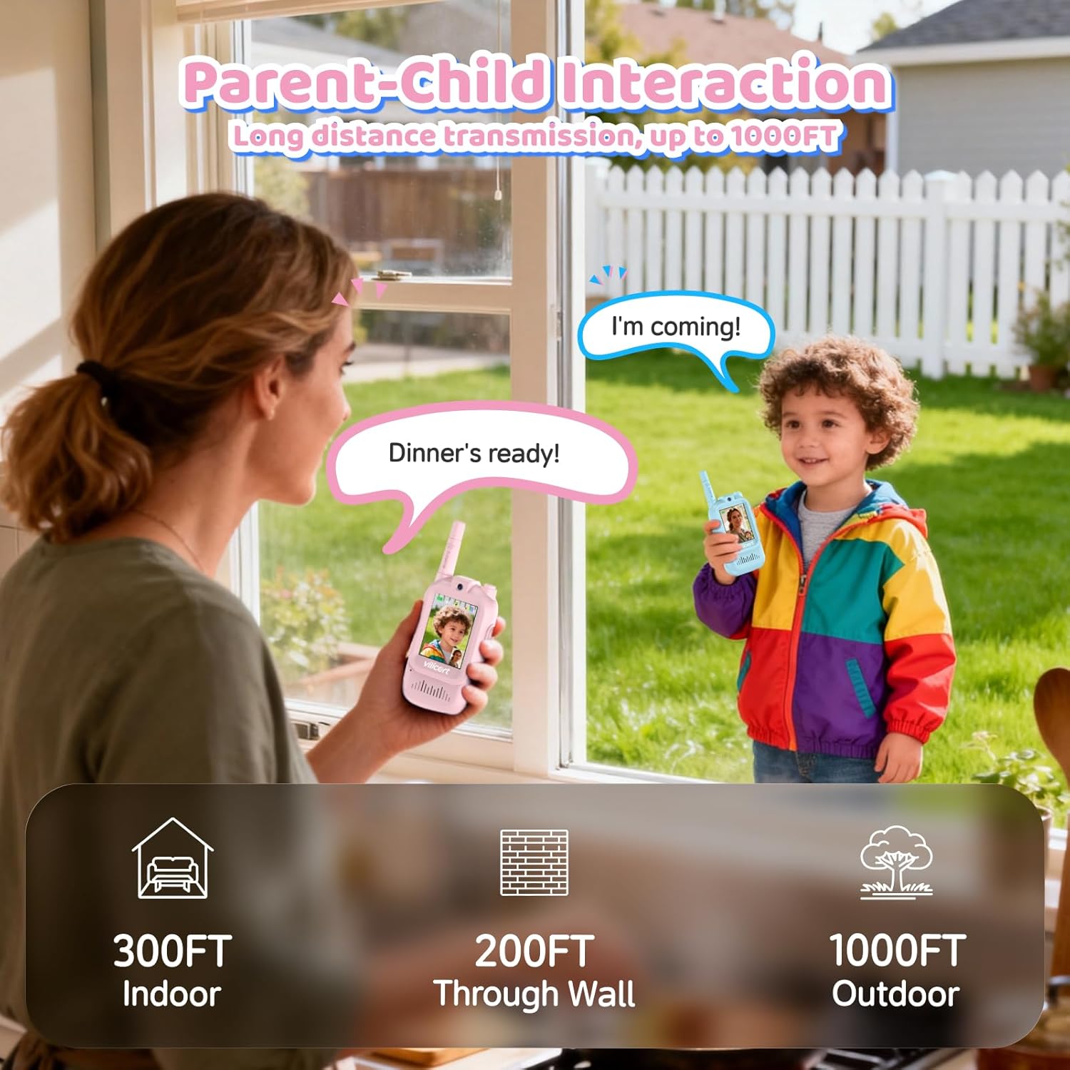 Detalle 2 de vilicert Video Walkie Talkie 2-Pack for Kids