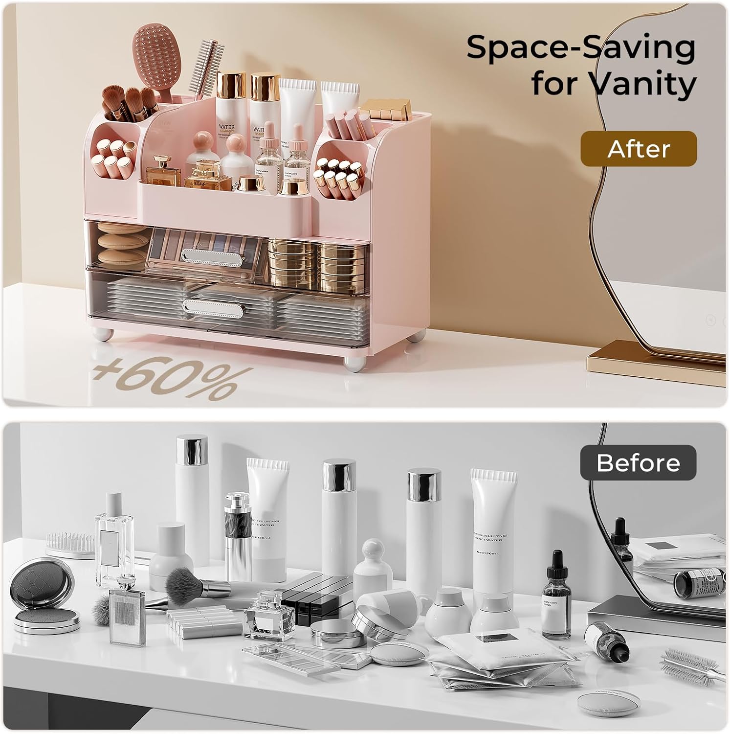 Thumbnail 5 de Makeup Organizer for Vanity 13.4L x 7.1W x 9.6H