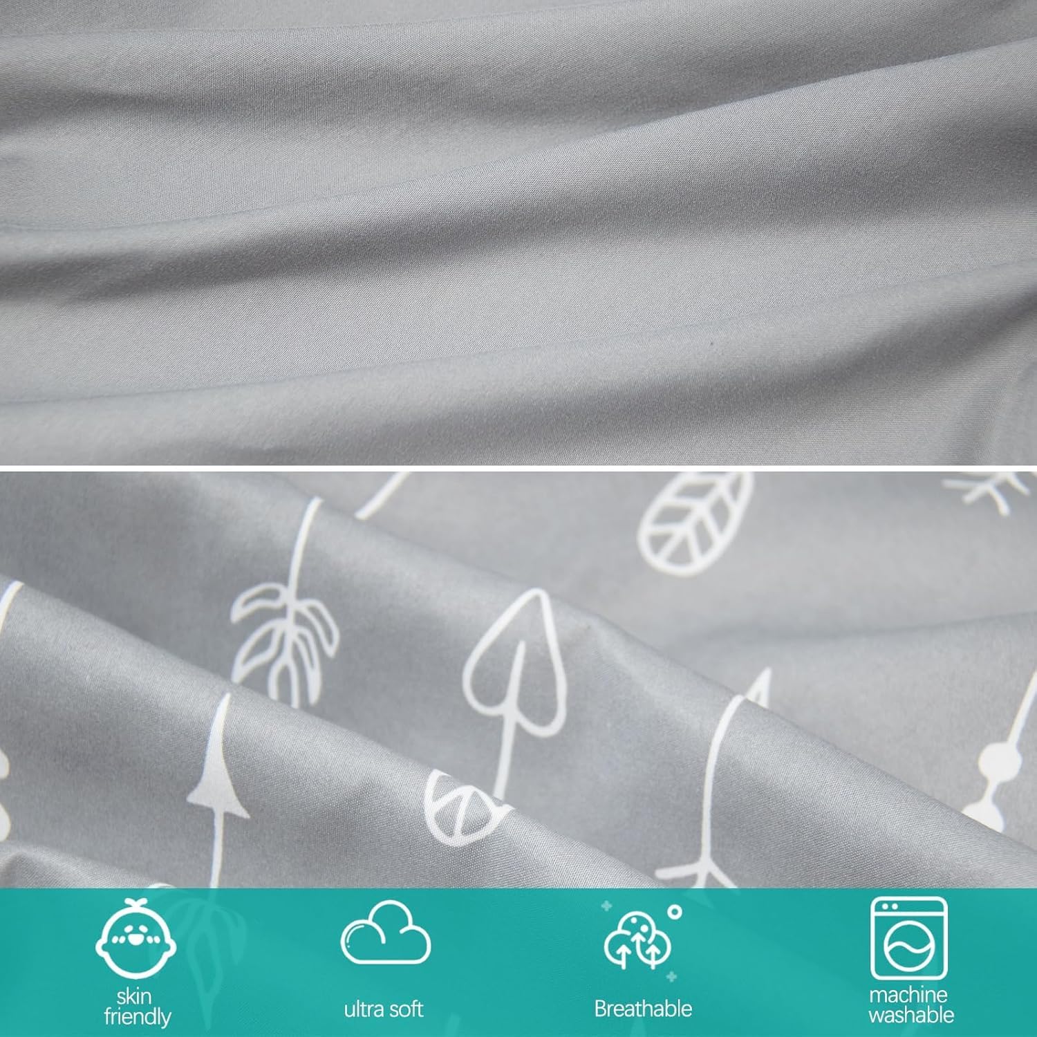 Thumbnail 3 de 4 Pack Fitted Travel Cot Sheets 95x65cm – Ultra Soft, Breathable Baby Crib Mattress Cover (Pink Cloud)