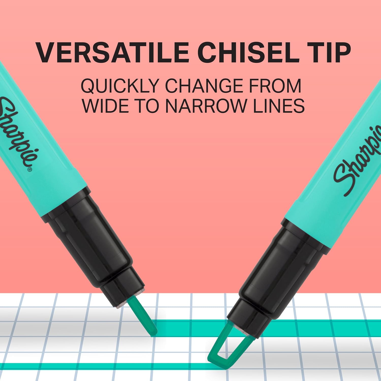 Detalle de Sharpie Clear View Highlighter Sticks, 8-Pack with Chisel Tip