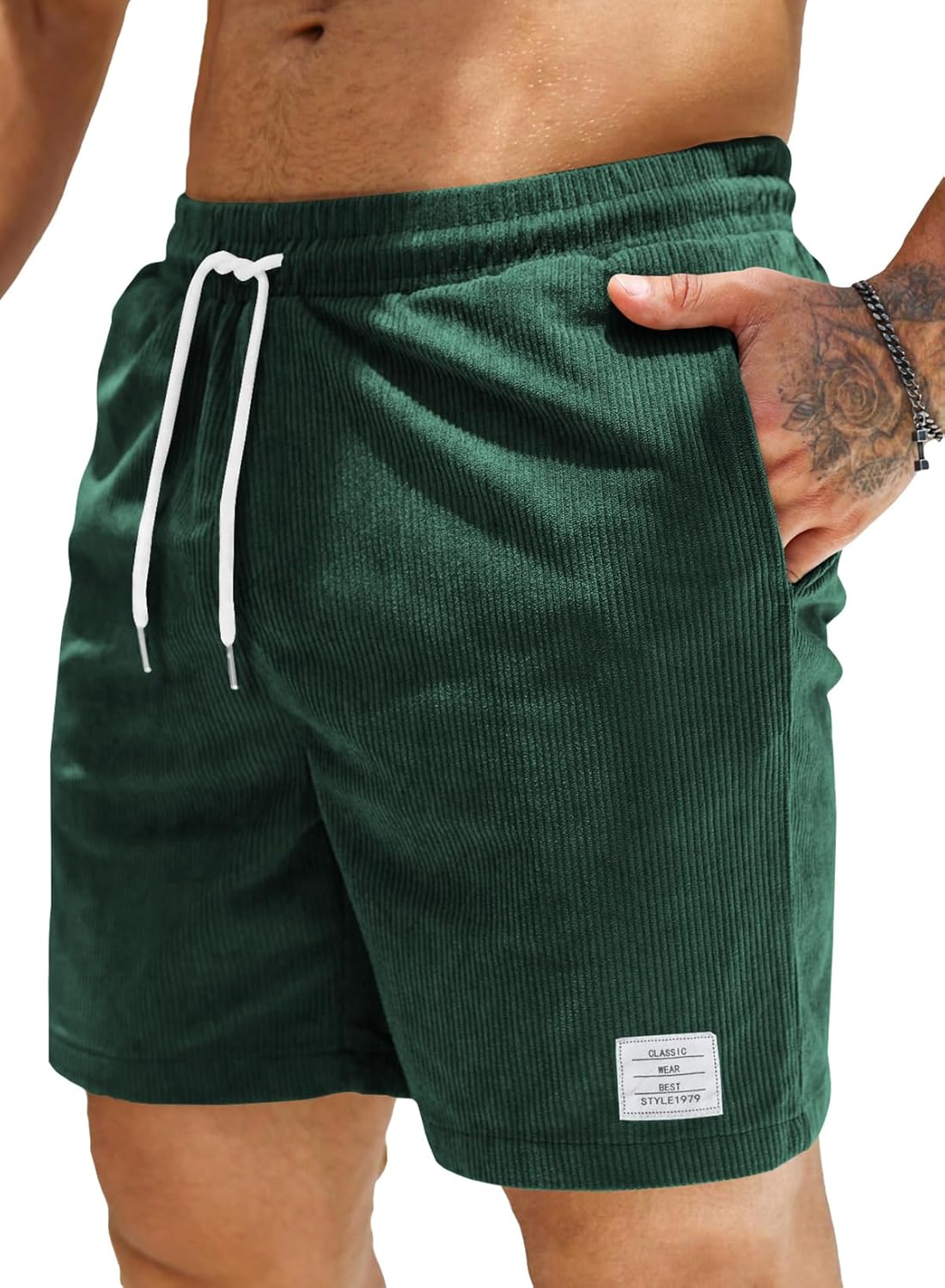 Thumbnail 6 de JMIERR Corduroy Shorts Herren – Sommerfreizeit mit elastischer Taille und Taschen
