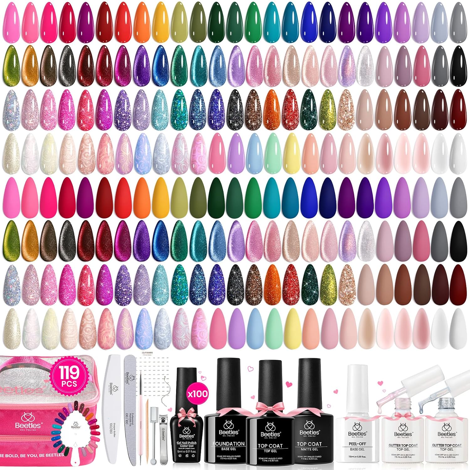 Beetles Nail Nook 119 PCS Gel Polish Set 💅