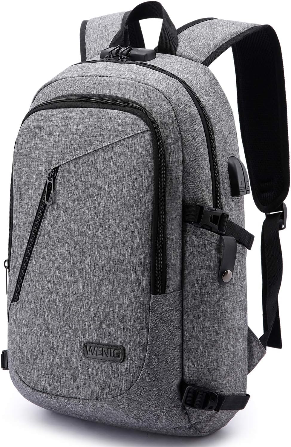 Thumbnail 6 de WENIG Laptop Rucksack Herren Anti-Diebstahl Laptoptasche 15.6 Zoll für Arbeit mit USB Ladeanschluss Business Reisen für Männer Notebook wasserdichte Schulrucksack Jungen Teenager Schwarz
WENIG Laptop Rucksack Herren Anti-Diebstahl Lap…