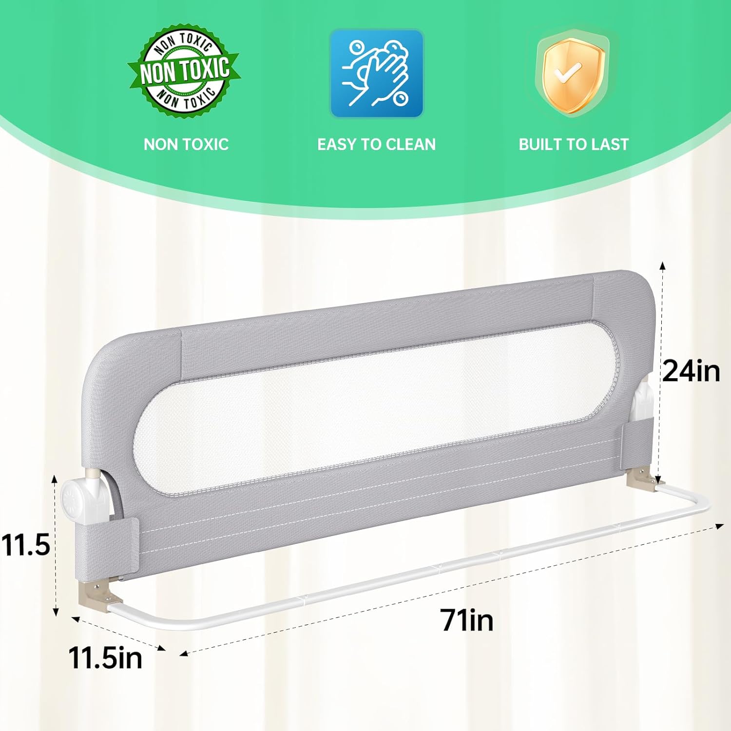 Detalle 2 de UPGOGO Folding Bed Rail 71"