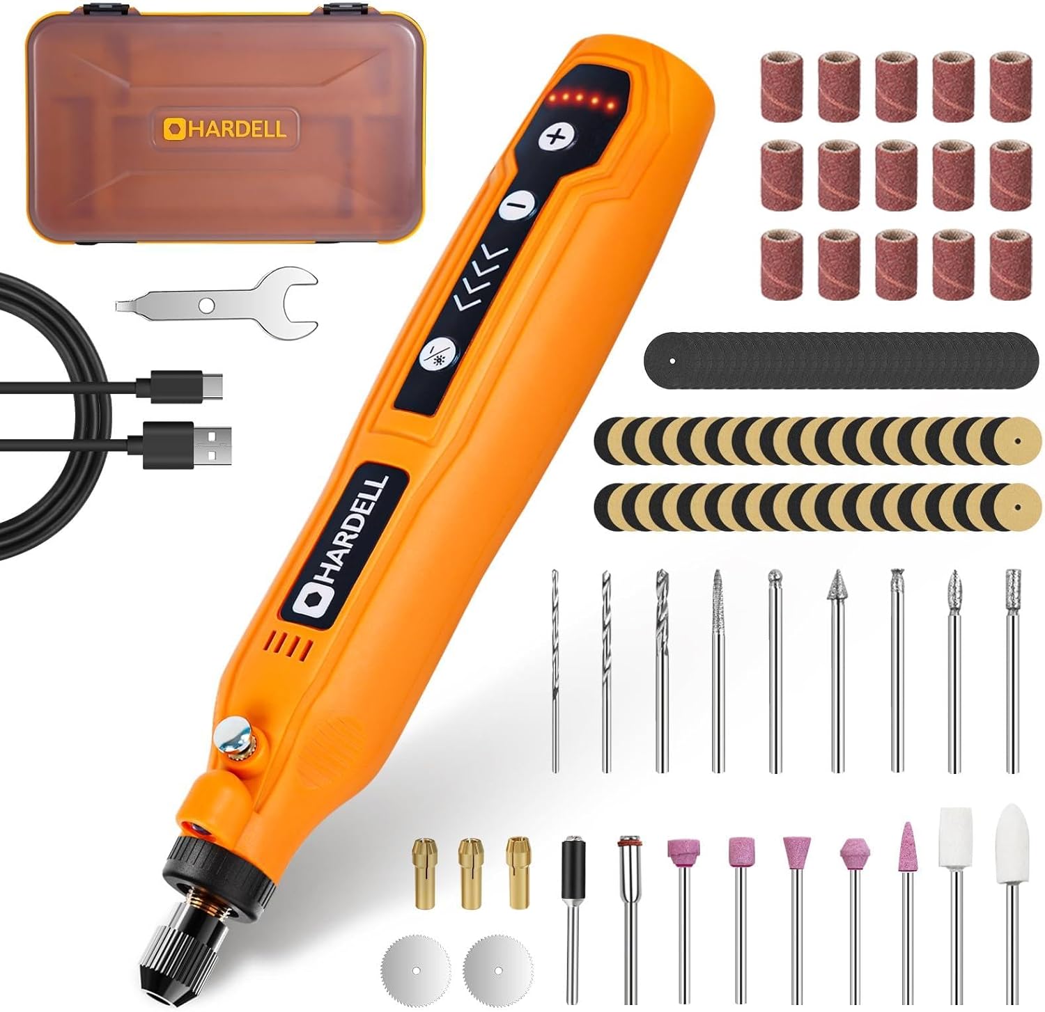 Thumbnail 6 de HARDELL Cordless Rotary Tool Kit with 69 Accessories – 5-Speed Mini Power Tool