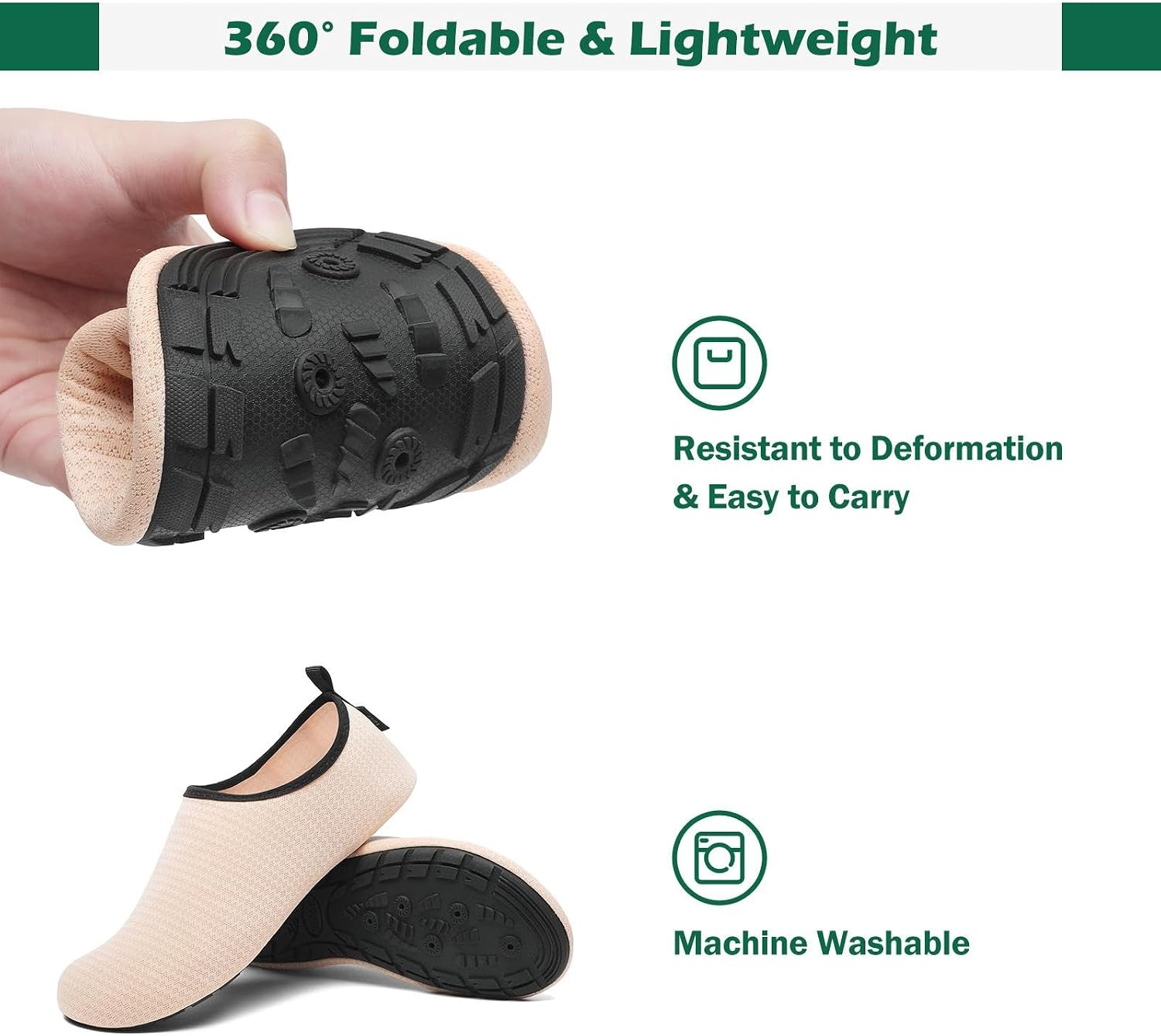Detalle de SAGUARO 7 Drainagelöcher – Schnelltrocknende, rutschfeste Badeschuhe für Herren & Damen Gr.36–47