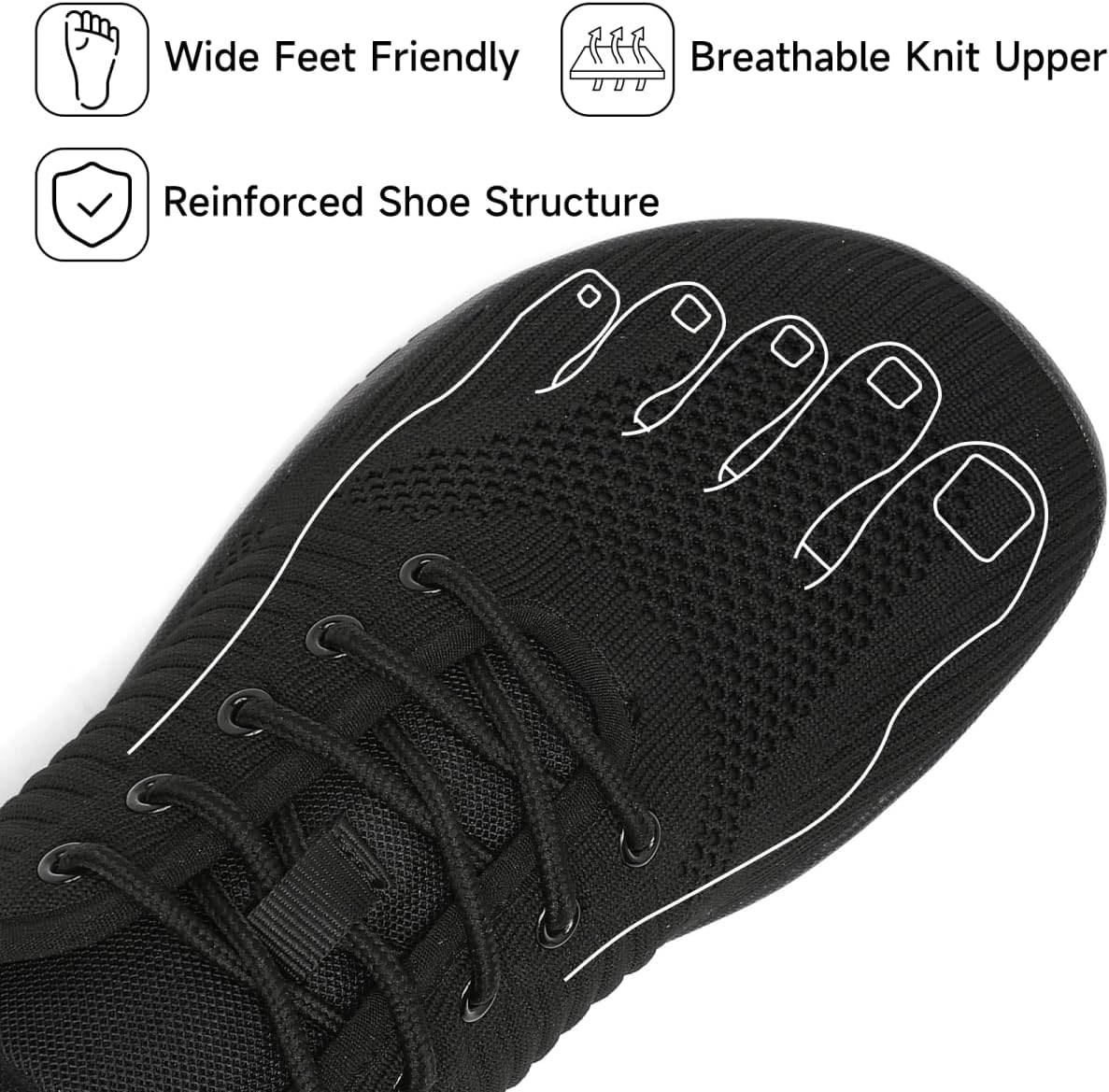 Thumbnail 2 de Geweo Barfußschuhe für Damen & Herren – Barfuß Sneaker mit breiter Zehenbox, Zero-Drop Sohle (Gr. 37–47)