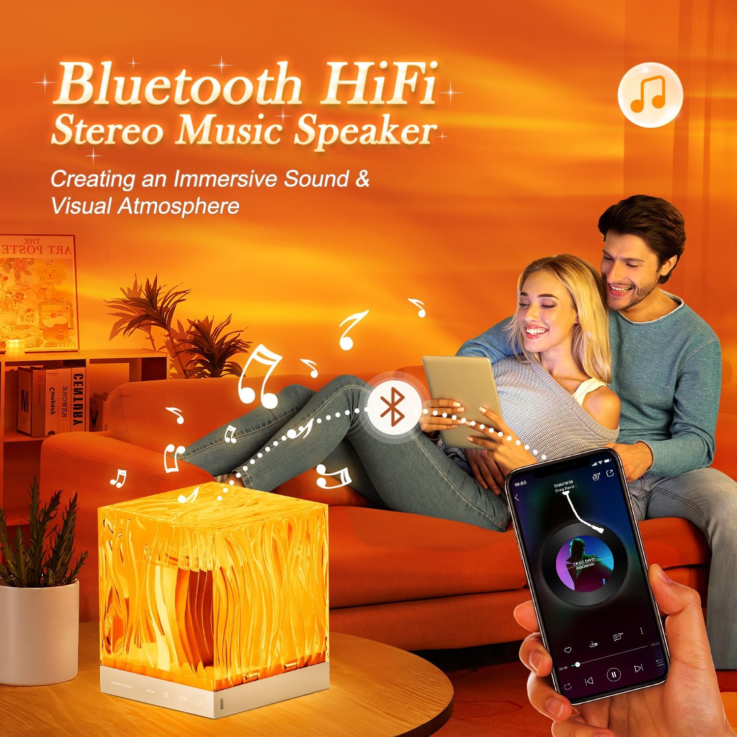 Detalle 2 de Northern Lights Projector White Noise Sound Machine for Sleep