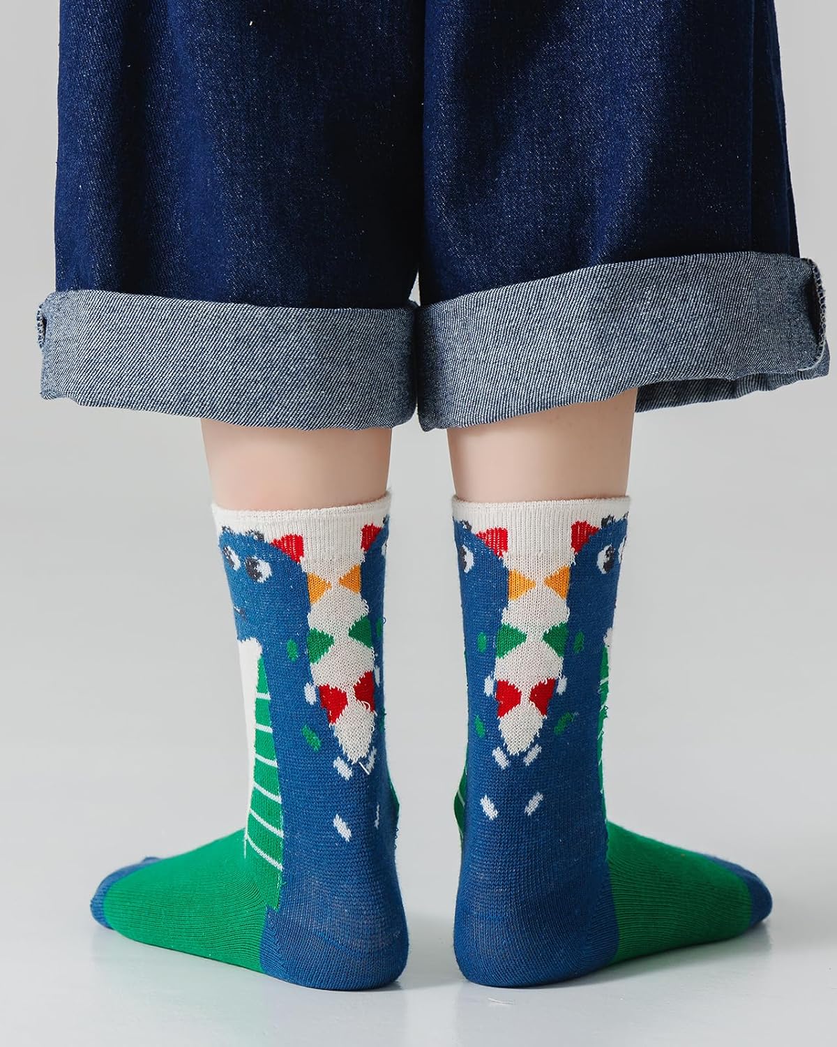 Detalle de Kyopp 5 Paar Stoppersocken Kinder aus Baumwolle (ABS, Tiermotive) 25–37 EU