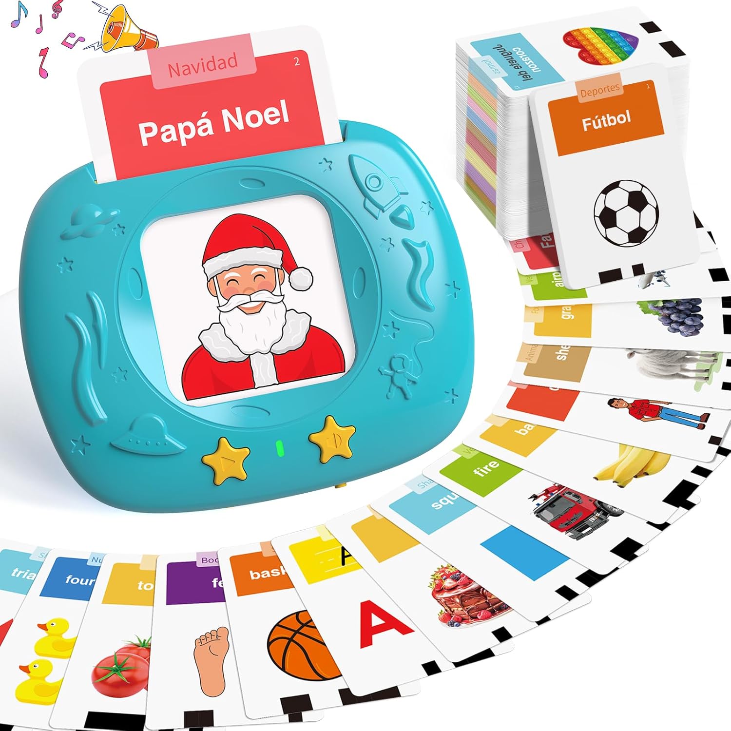 HOMESTEC Tarjetas Flash Parlantes 144 cartas