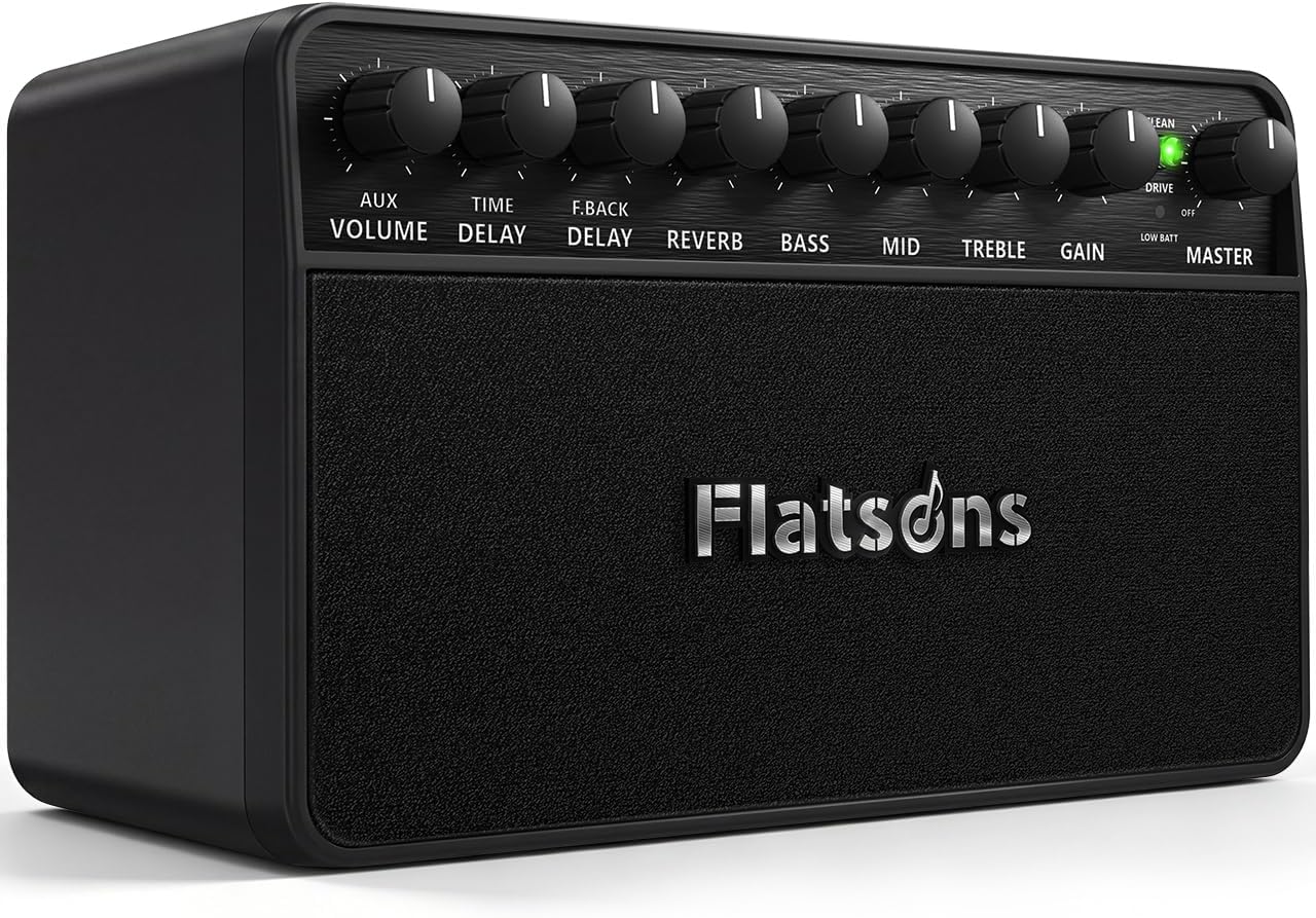 Detalle de Flatsons FBA-20 20W Portable Guitar Amp with Clean/Drive, Effects & OTG