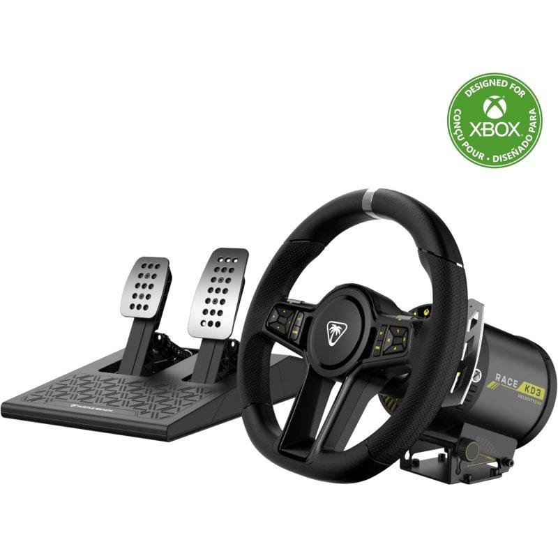 Detalle 2 de VelocityOne Race KD3 Direct Drive de Turtle Beach: volante con pedales y gestión de carrera para Xbox y PC