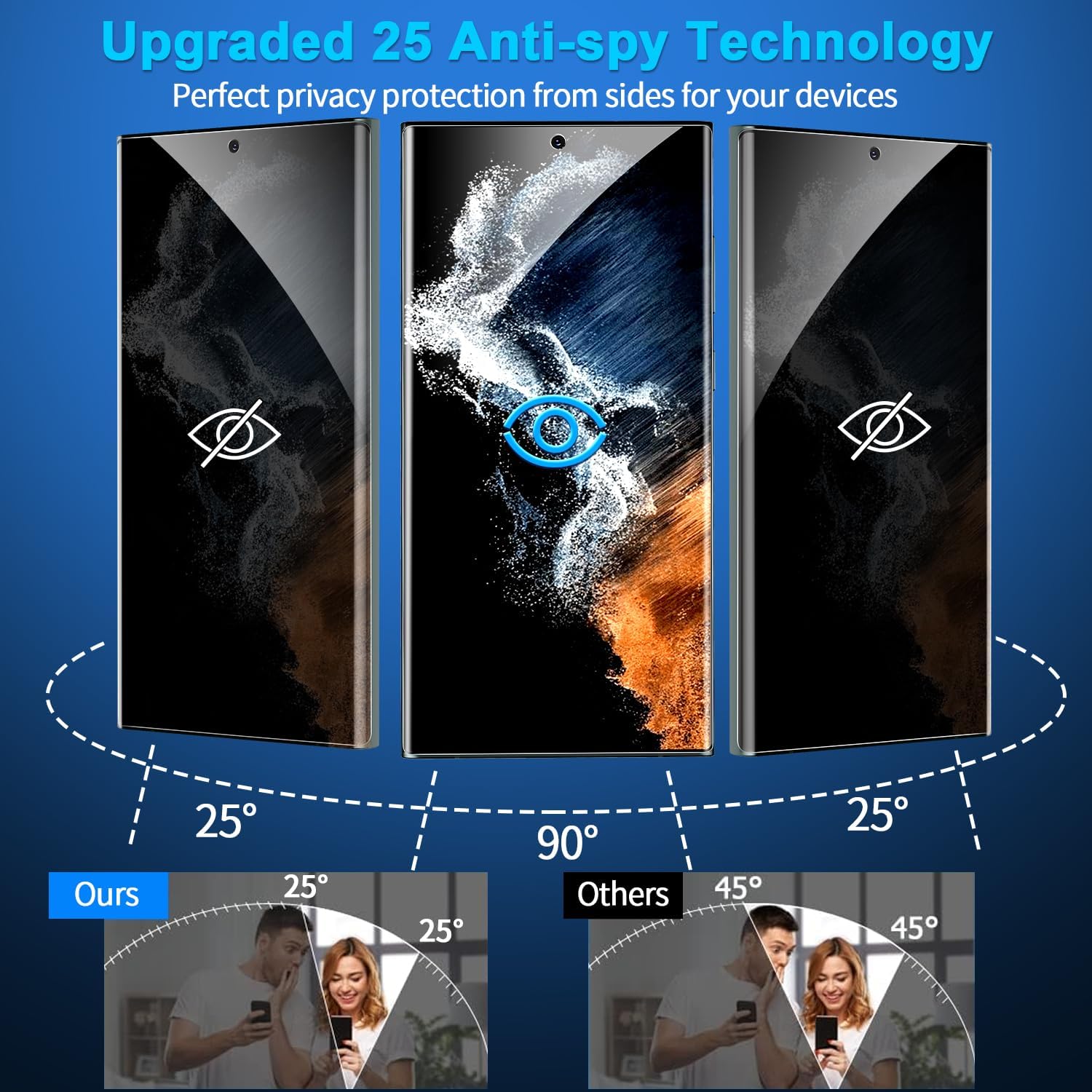 Detalle 2 de Arshek Galaxy S22 Ultra Privacy Screen Protector 2-pack
