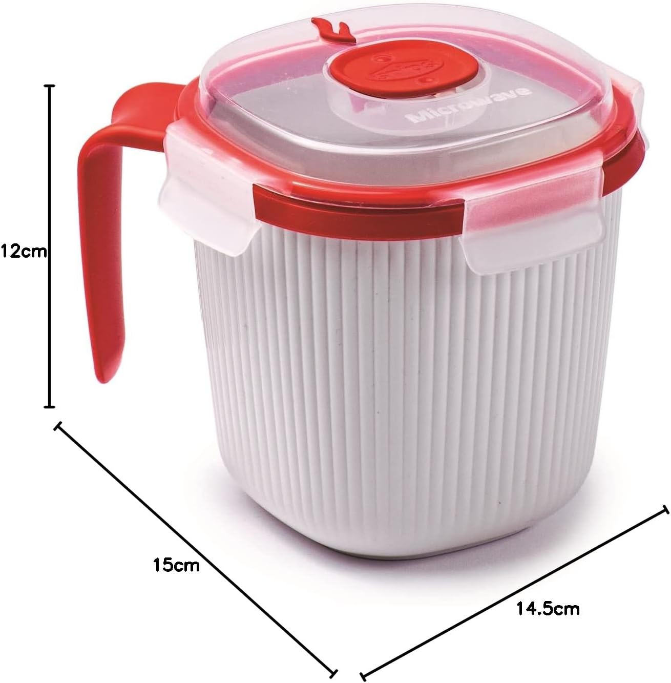 Thumbnail 6 de Snips Taza Microondas 0.70LT ☕ Blanco y Rojo Italy