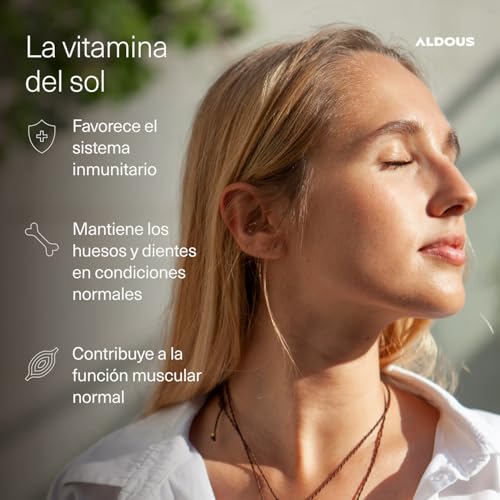Detalle de Vitamina D3 K2 4000 UI de Aldous Bio, 250 comprimidos – Dosis alta para huesos, músculos e inmunidad