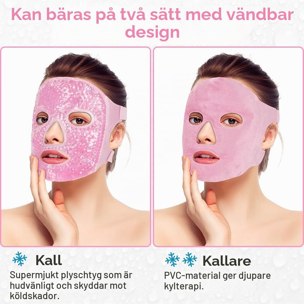 Detalle 1 de ACWOO återanvändbar gelmask för ansikte och ögon, varm och kall