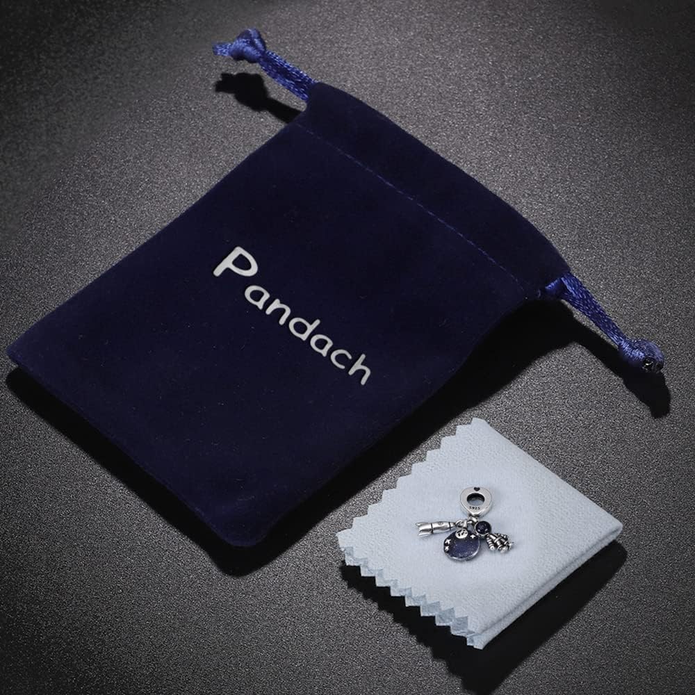 Thumbnail 2 de Pandach Damen Charm Anhänger aus 925 Sterling Silber mit Zirkonia – kompatibel mit europäischen Armbändern und Ketten