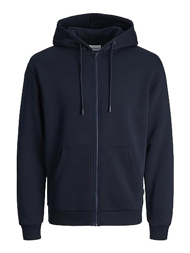 Detalle 2 de JACK & JONES Zip Hoodie Plain Navy Blazer L