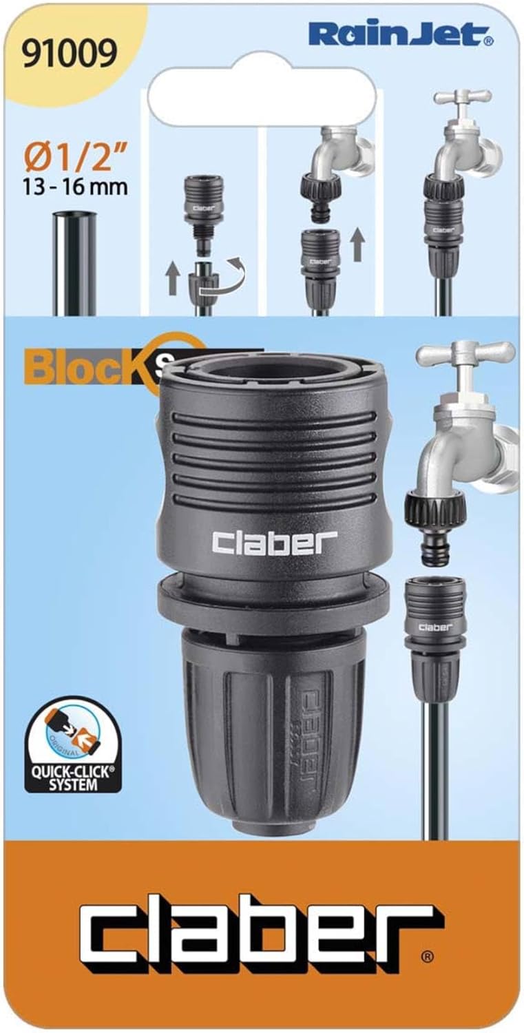 Thumbnail 1 de Claber – Raccord automatique pour tuyau collecteur 1,27 cm (Joint étanche)