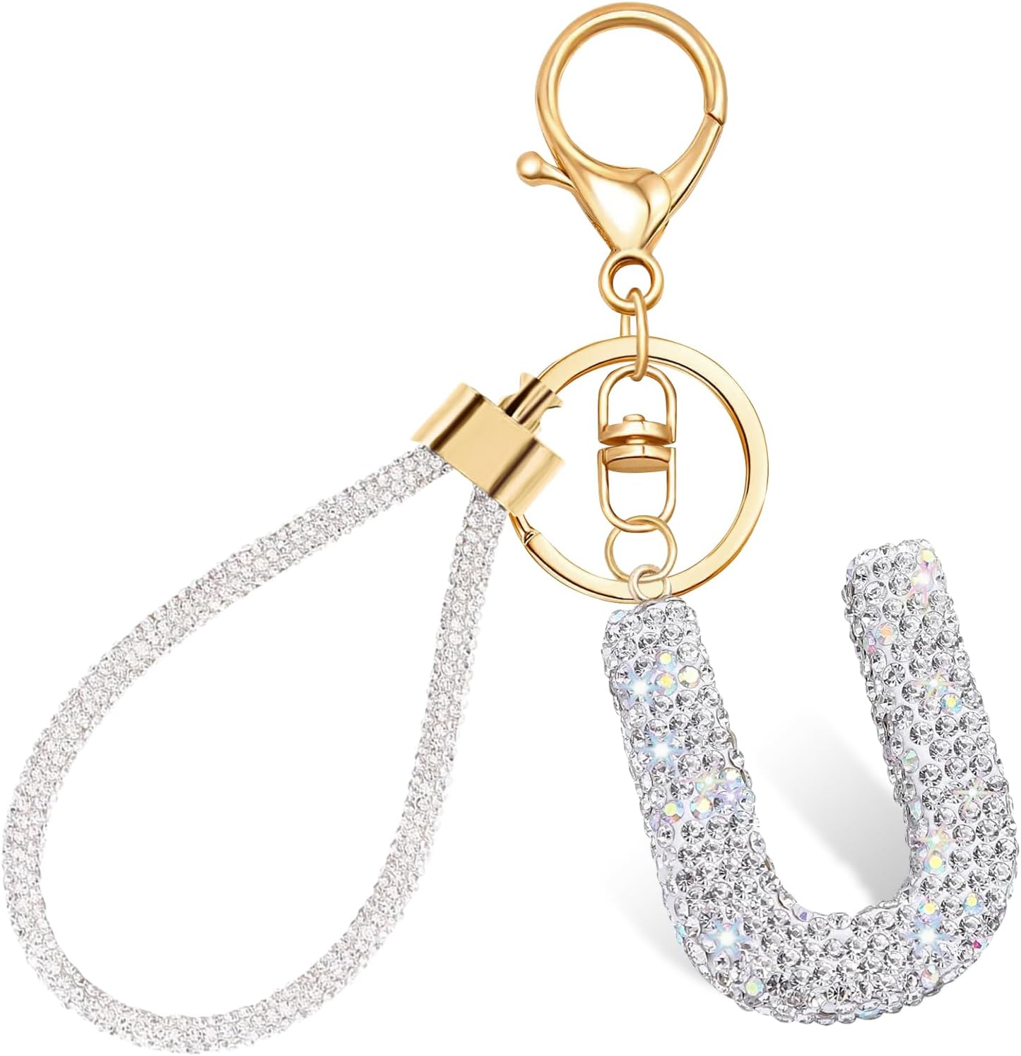 Imagen de Schlüsselanhänger Initialen Silber Strass en OfertitasTOP