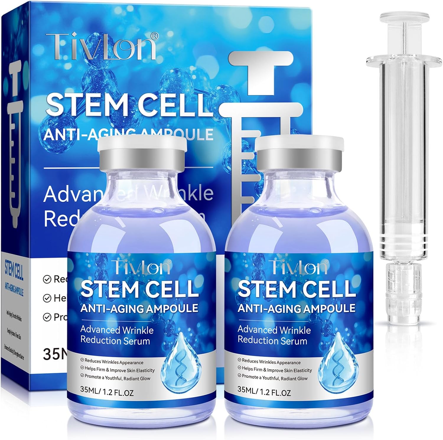 Detalle de Siero a cellule staminali per viso e corpo con microneedling – 2 confezioni di siero anti-invecchiamento