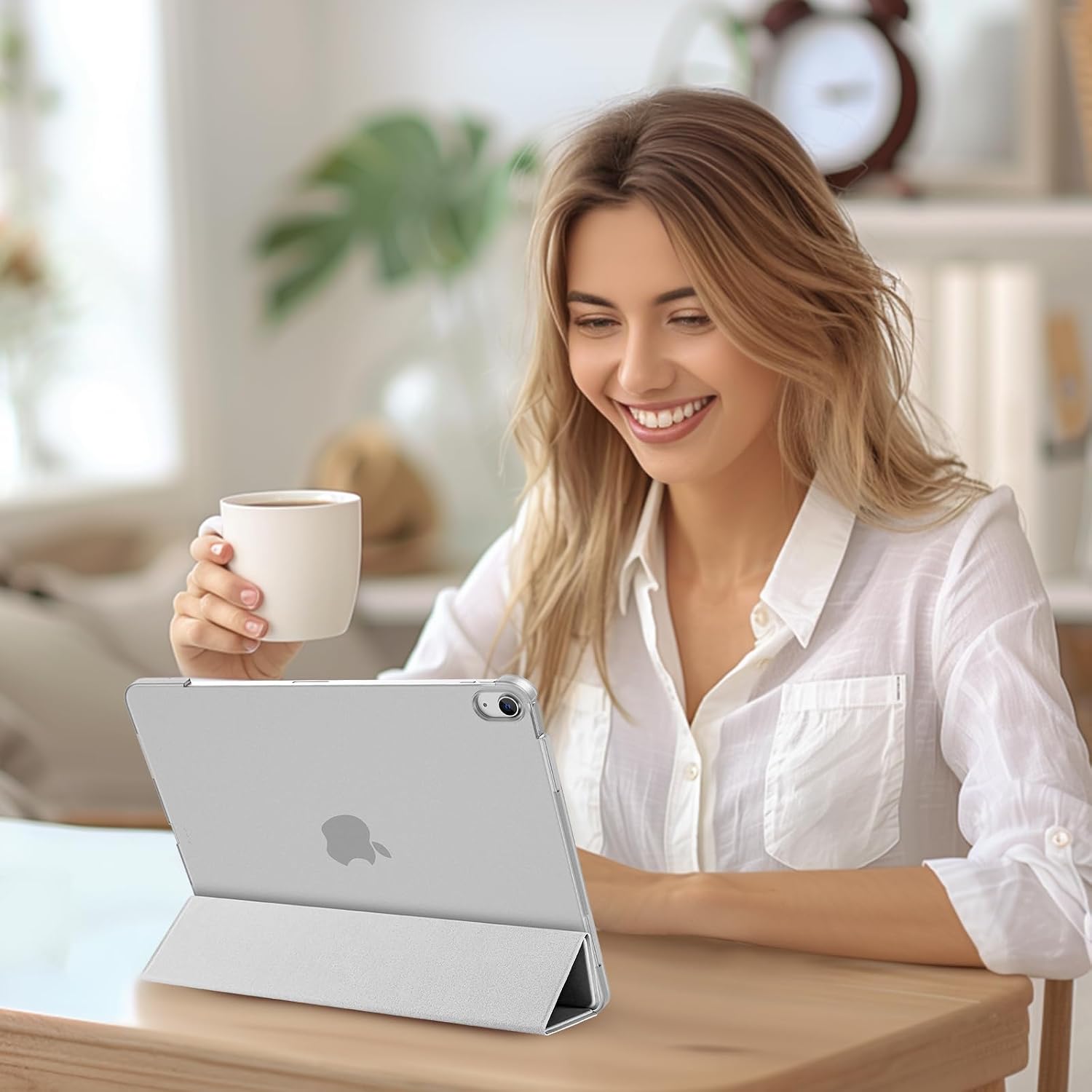 Thumbnail 2 de ProCase Hülle für iPad Air 13 Zoll M4/M3/M2 (2026/2025/2024) mit Smart Cover und transluzenter Rückseite – Silber