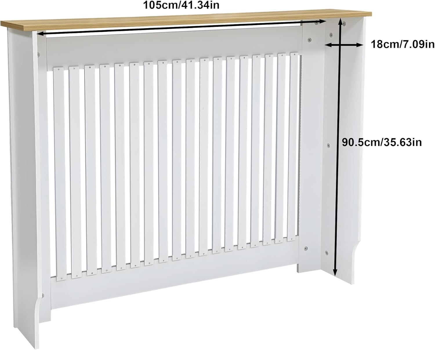 Detalle 2 de Tall radiator cover 92cm MDF white