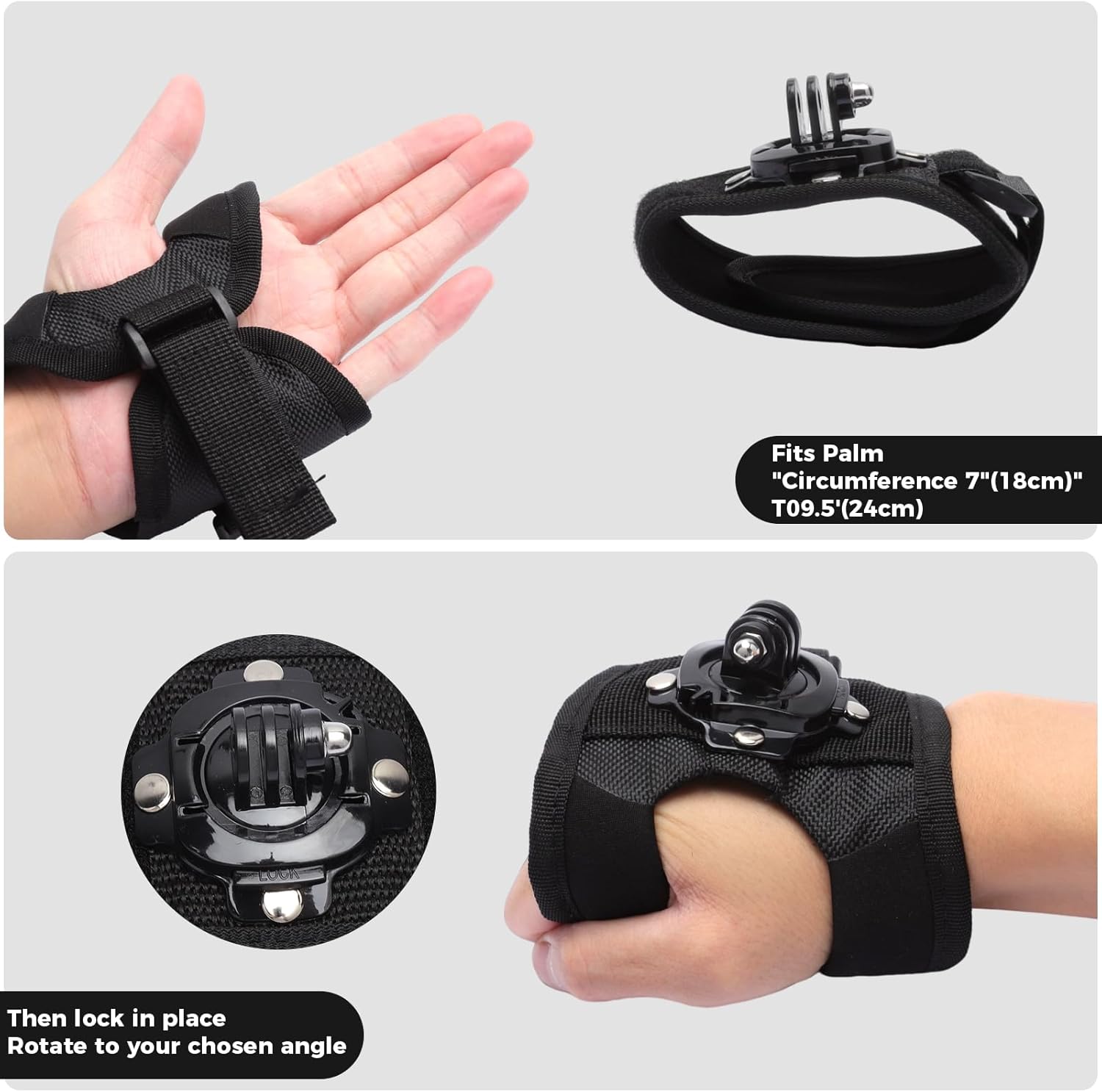 Thumbnail 2 de Leichte Halterungen für Actionkameras: Handgelenk- & Armband-Set (für Sport & Reisen)