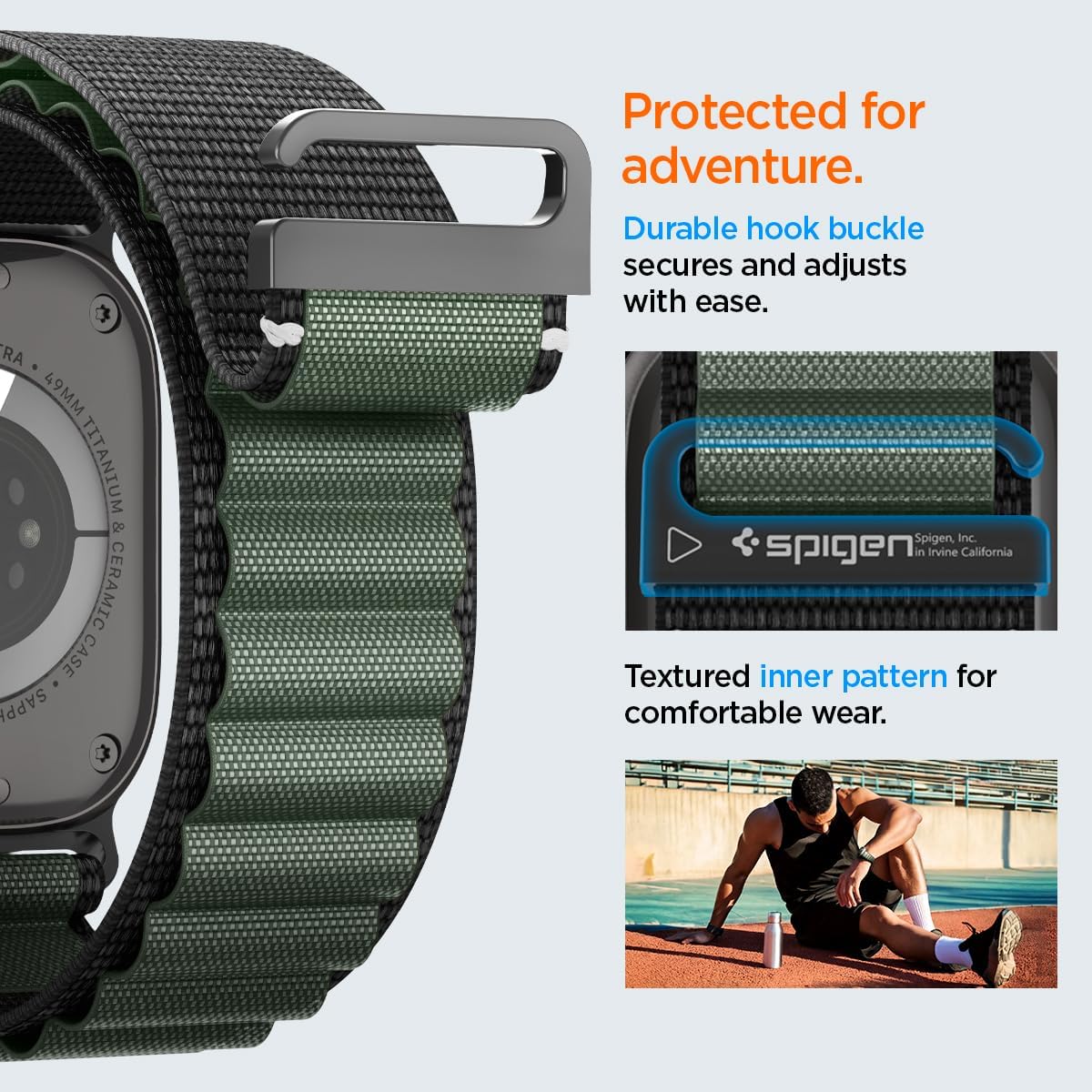 Thumbnail 5 de Spigen cinturino in nylon con gancio per Apple Watch compatibile 49/46/45/44/42 mm